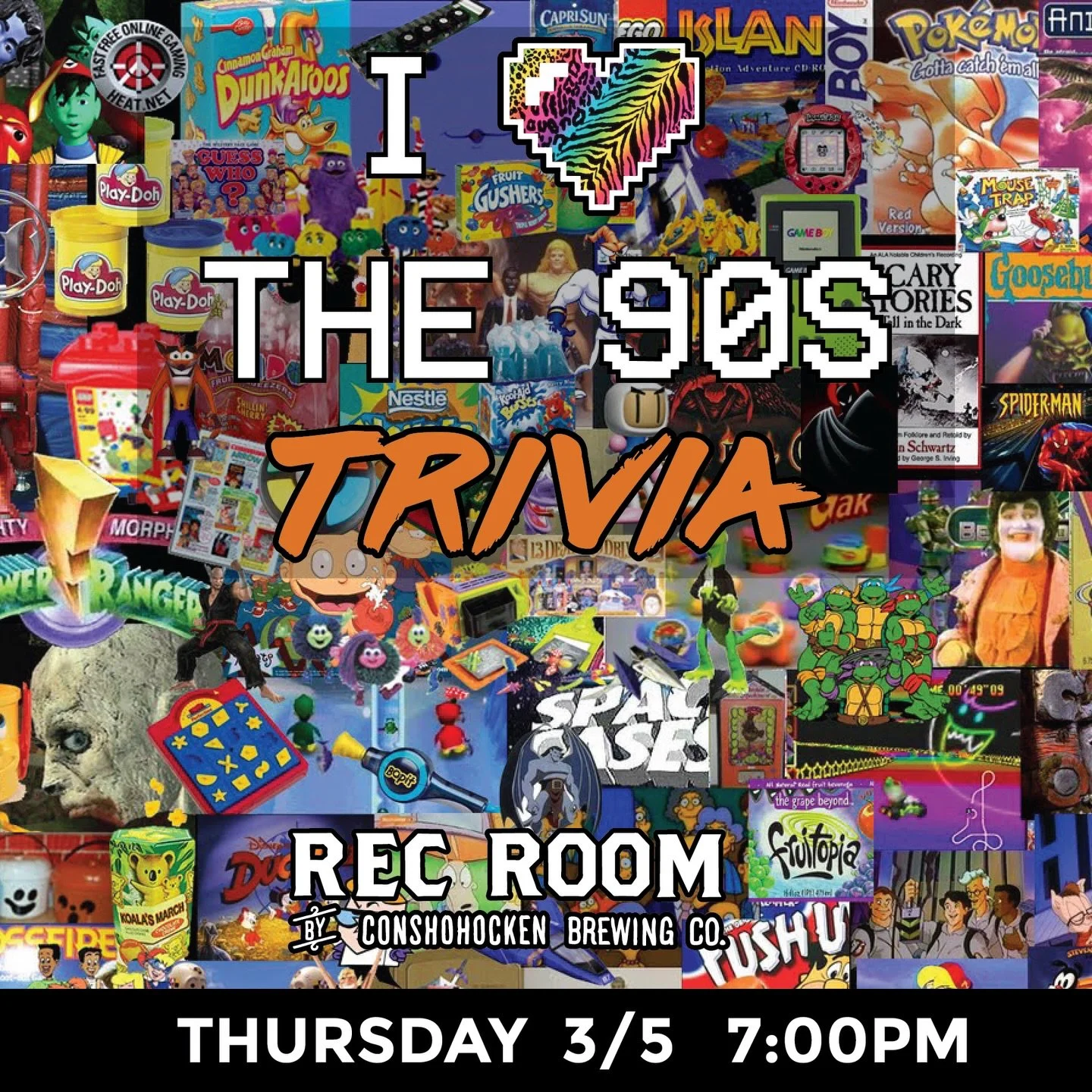 Miss I love the 90&rsquo;s Trivia at Rec Room?! 𝘼𝙨 𝙞𝙛!!

90&rsquo;s Themed Trivia hits Rec Room Thursday, 3/5 at 7PM. From Friends and Fresh Prince to boy bands, Beanie Babies, Clueless quotes, and dial-up internet&hellip; it&rsquo;s all fair gam