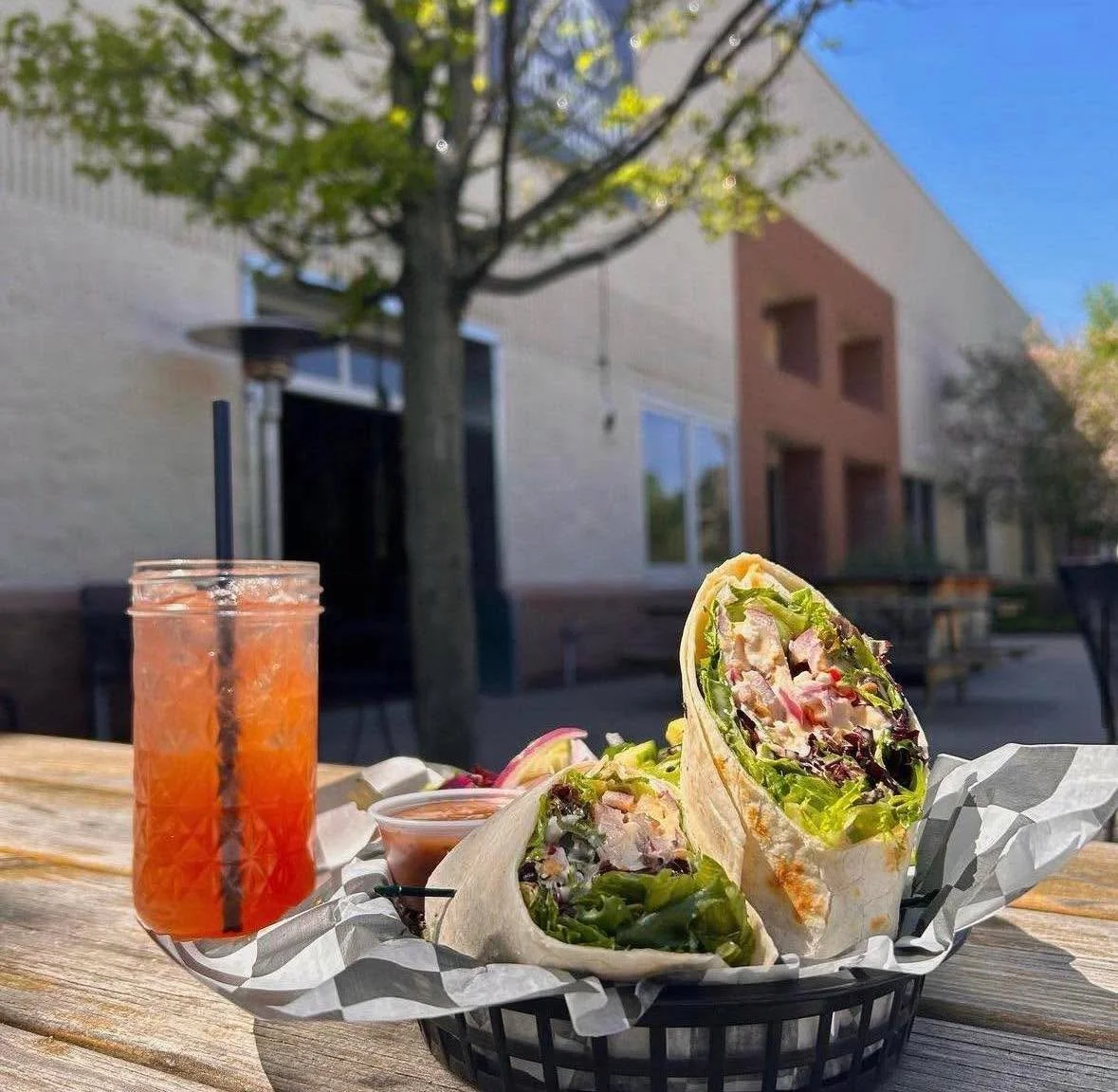 Sunshine, delicious eats, and refreshing drinks await you on our patio! ☀️🍹

Try the Kenny, our chicken wrap, perfectly paired with one of our handcrafted cocktails. It&rsquo;s the ideal combo for a beautiful day.