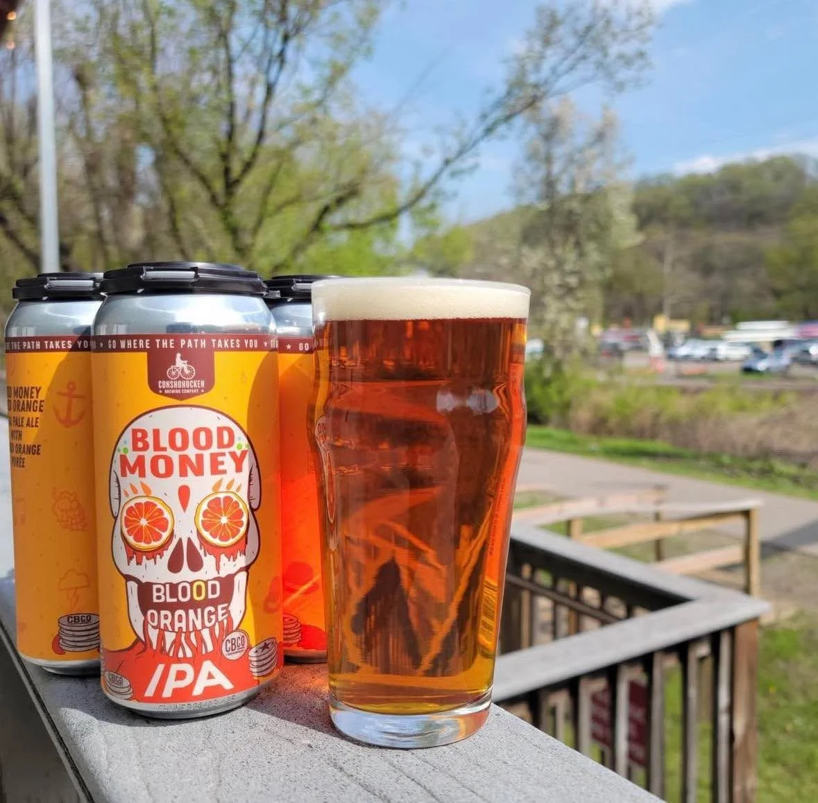Beautiful day to cash in on a little Blood Money on the deck at the Conshy Tap Room. 🍊🍻 See you soon!
