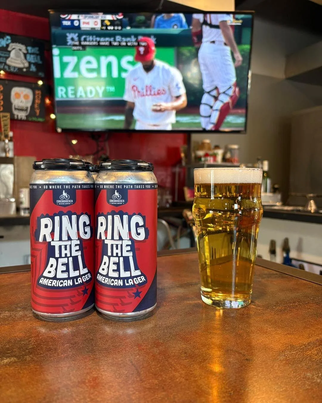 What a day. Phillies are on, the sun is shining, and Happy Hour runs from 4&ndash;6 🙌 Come hang 🍻