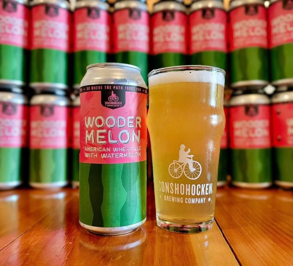 Around here, it&rsquo;s pronounced WooderMelon 🍉🍉 

WooderMelon Wheat Ale is brewed with real watermelon pur&eacute;e on a refreshing wheat and pale malt base. It&rsquo;s light, crisp and delicious. We&rsquo;ll be sipping it all Spring &amp; Summer