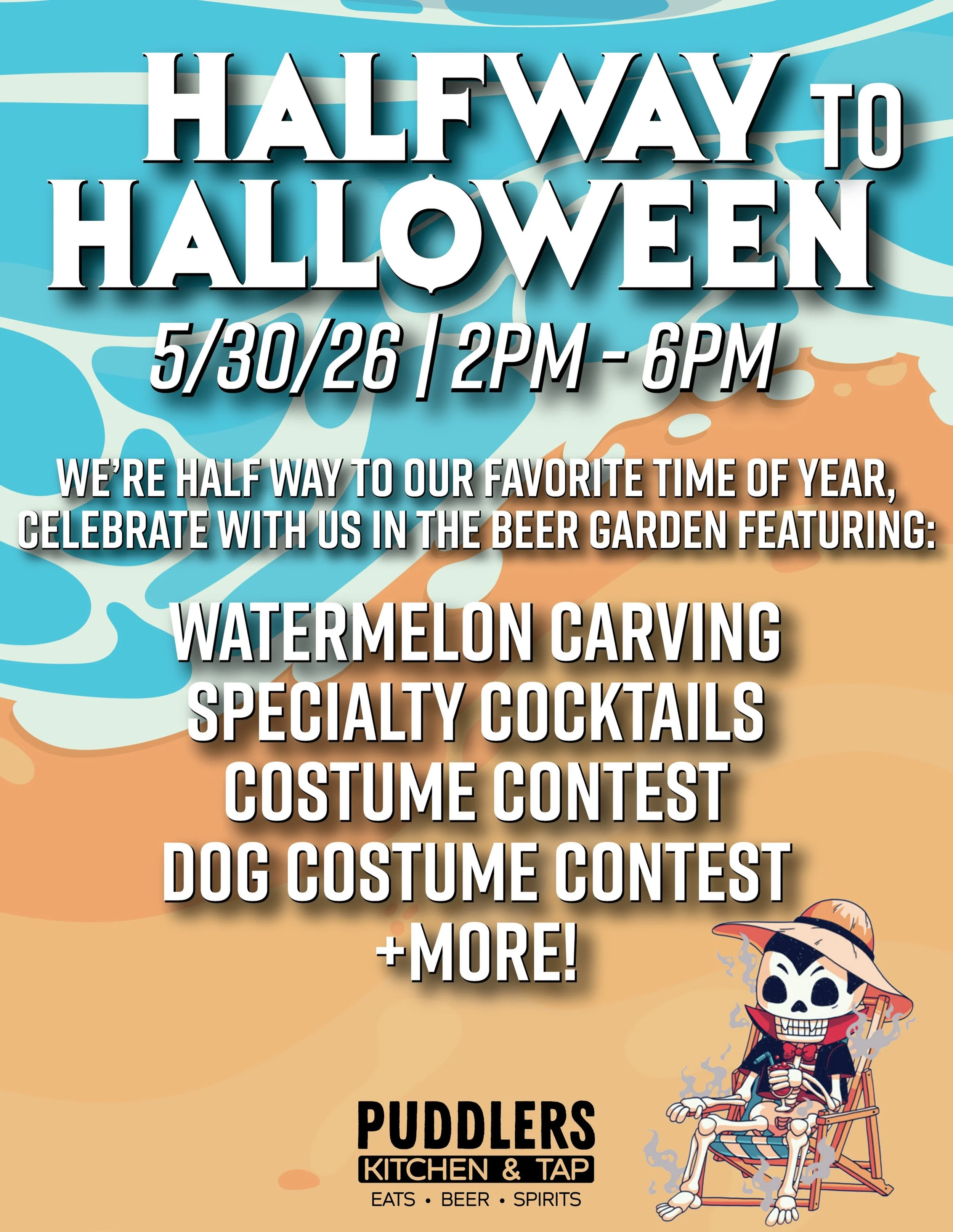 𝐇𝐚𝐥𝐟𝐰𝐚𝐲 𝐭𝐨 𝐇𝐚𝐥𝐥𝐨𝐰𝐞𝐞𝐧 𝐚𝐭 𝐏𝐊&amp;𝐓 🎃☀️

We couldn&rsquo;t wait until October. Join us in the beer garden on Saturday, 5/30 from 2&ndash;6PM for watermelon carving, specialty cocktails, costume contests (dogs included 🐶), and pl