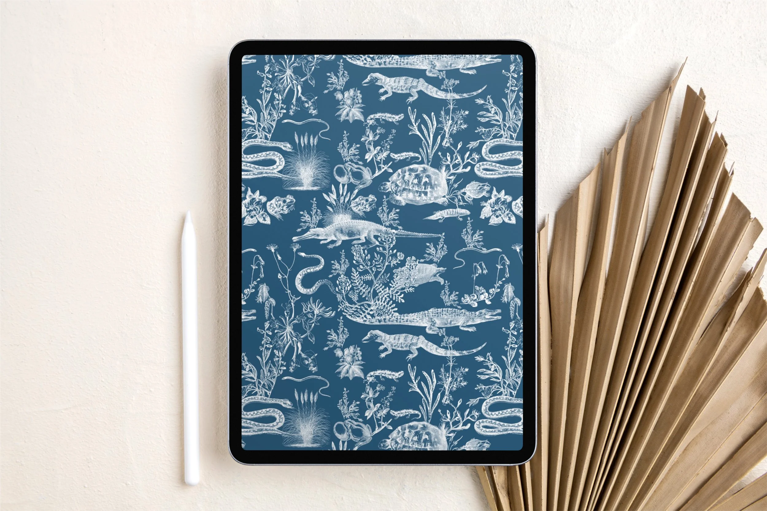 Dive into the Wild Beauty of Wetlands with the Swamp Toile de Jouy Pattern