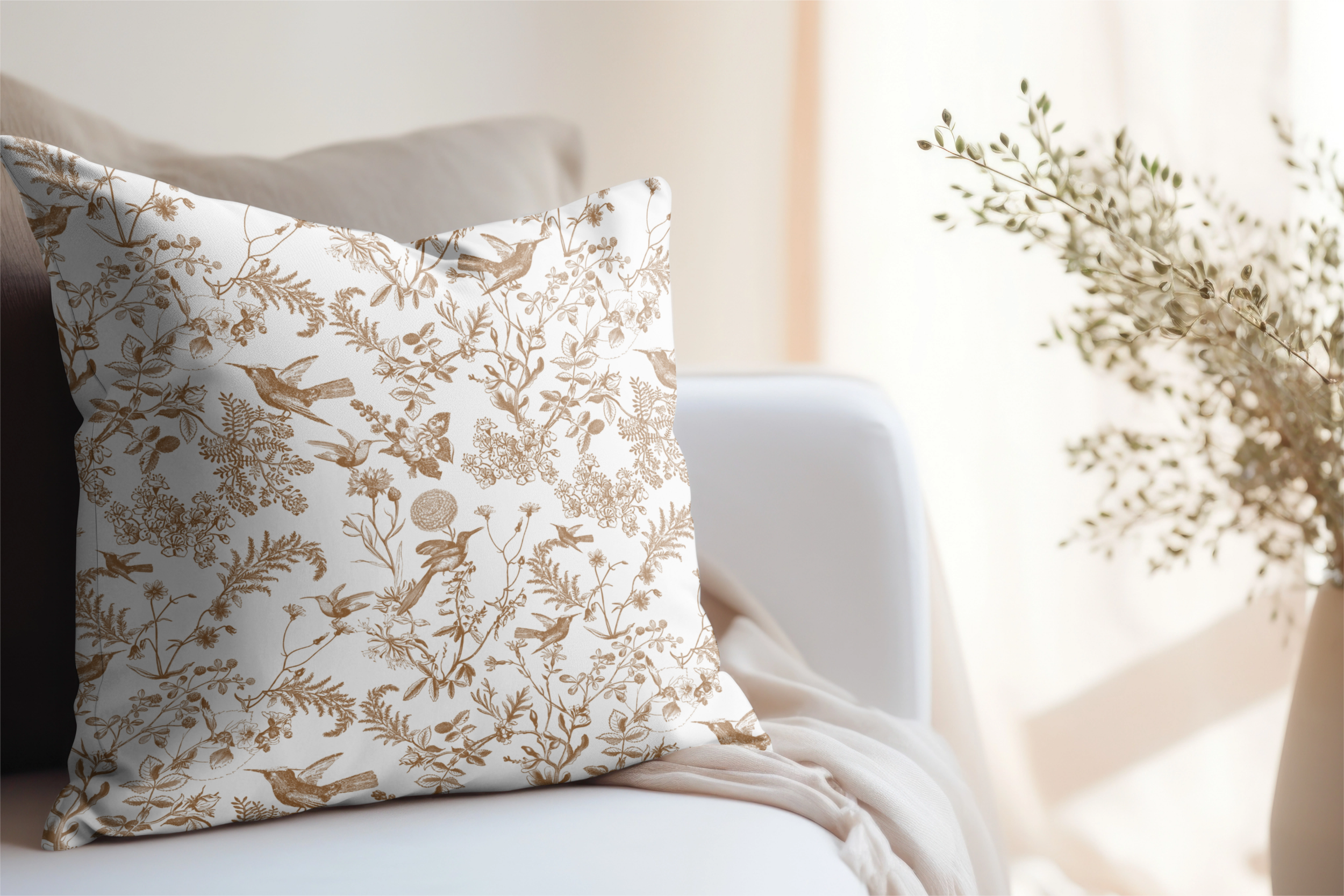 Celebrate Nature’s Elegance with the Hummingbird Toile de Jouy Seamless Pattern and Digital Paper Set