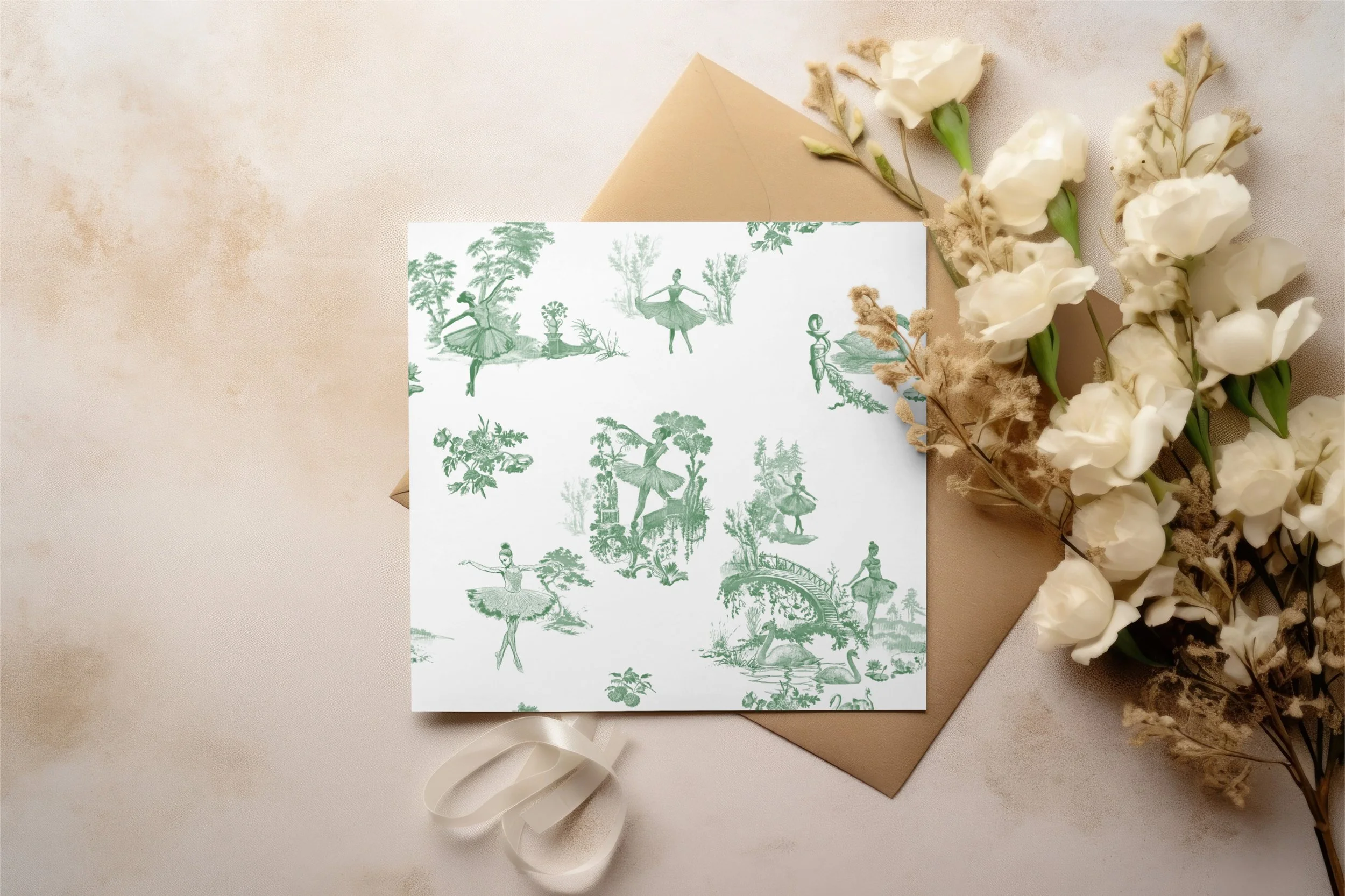 How to Create Your Own Personalized Stationery Set with Hughes Studio Toile de Jouy Prints