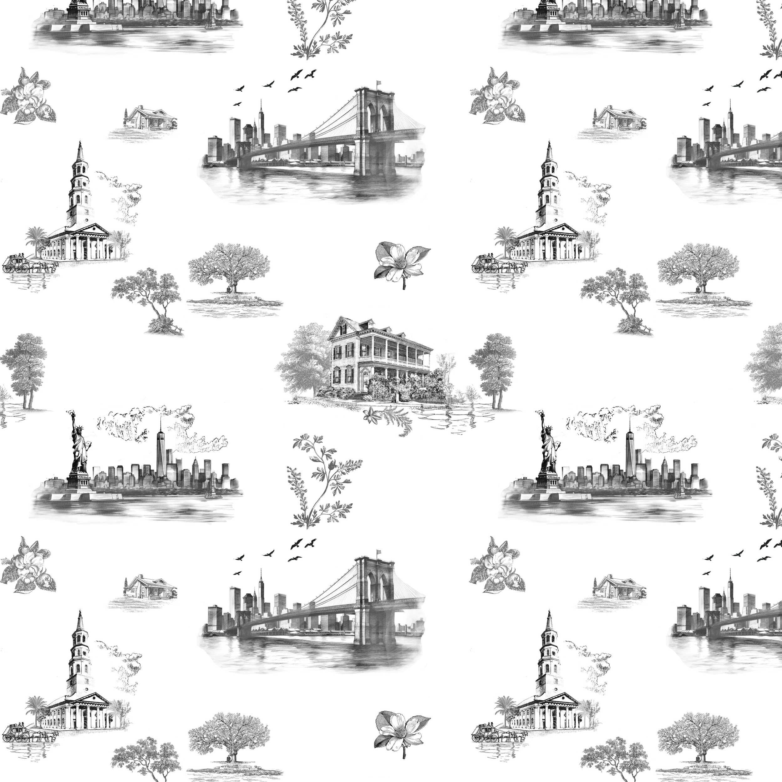 Custom Toile de Jouy Pattern Commissions with Hughes Studio: Create Your Unique Story