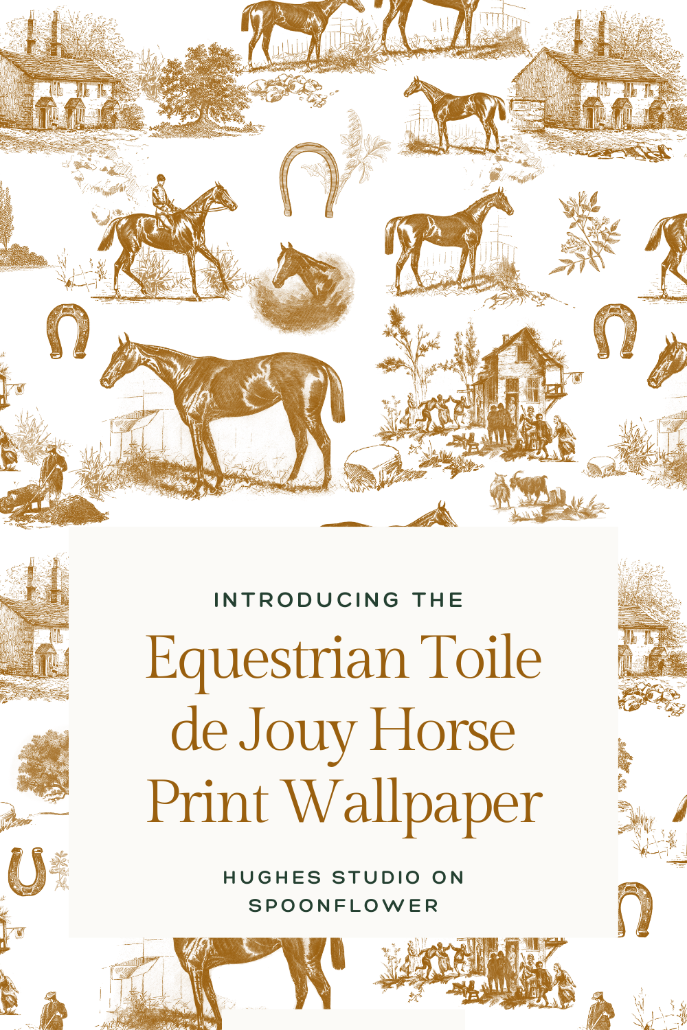 Equestrian Toile de Jouy Pattern