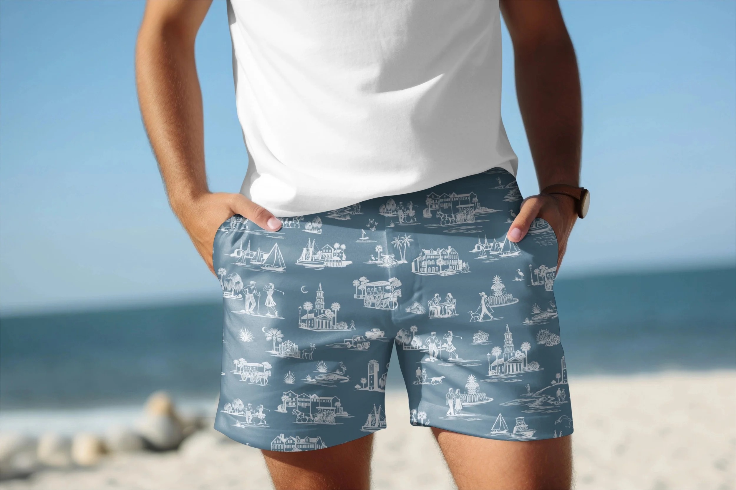 Charleston Print Swim Shorts