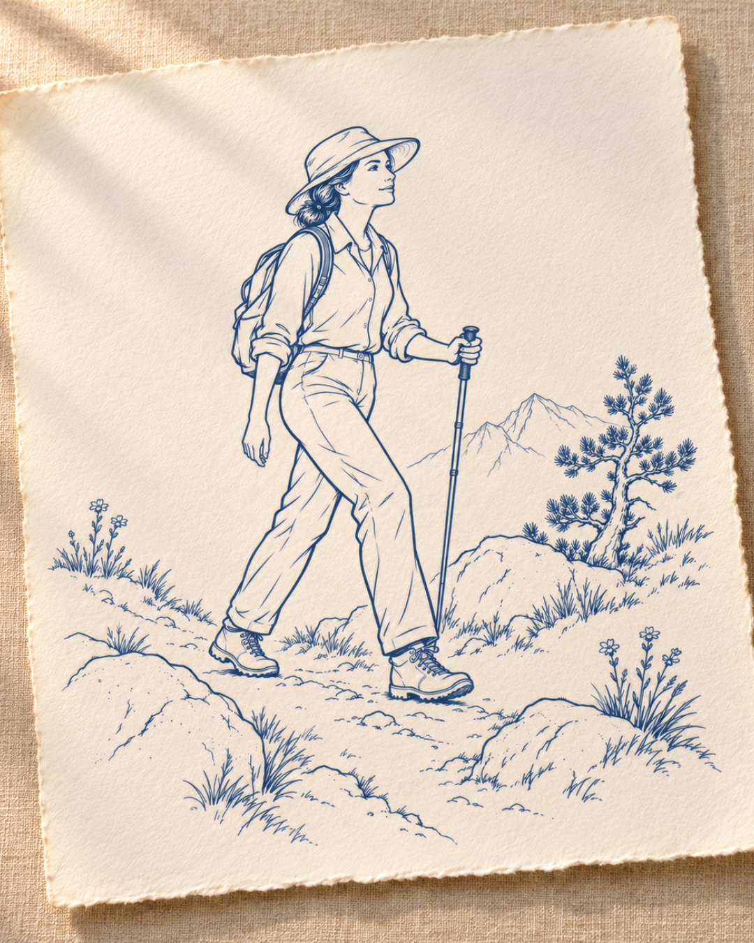 Mountain Hike Sketch