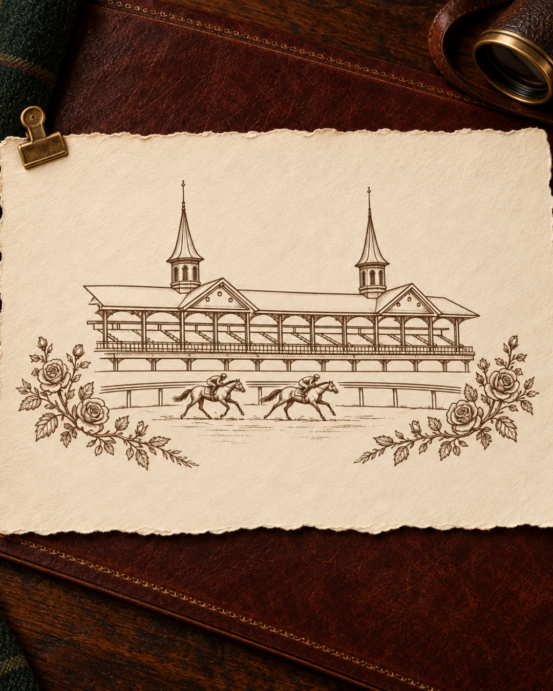 Kentucky Horse Racing Sketch