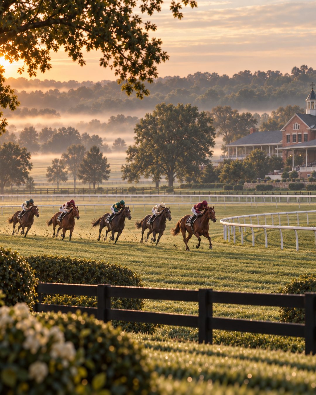 Kentucky Horse Race Scene