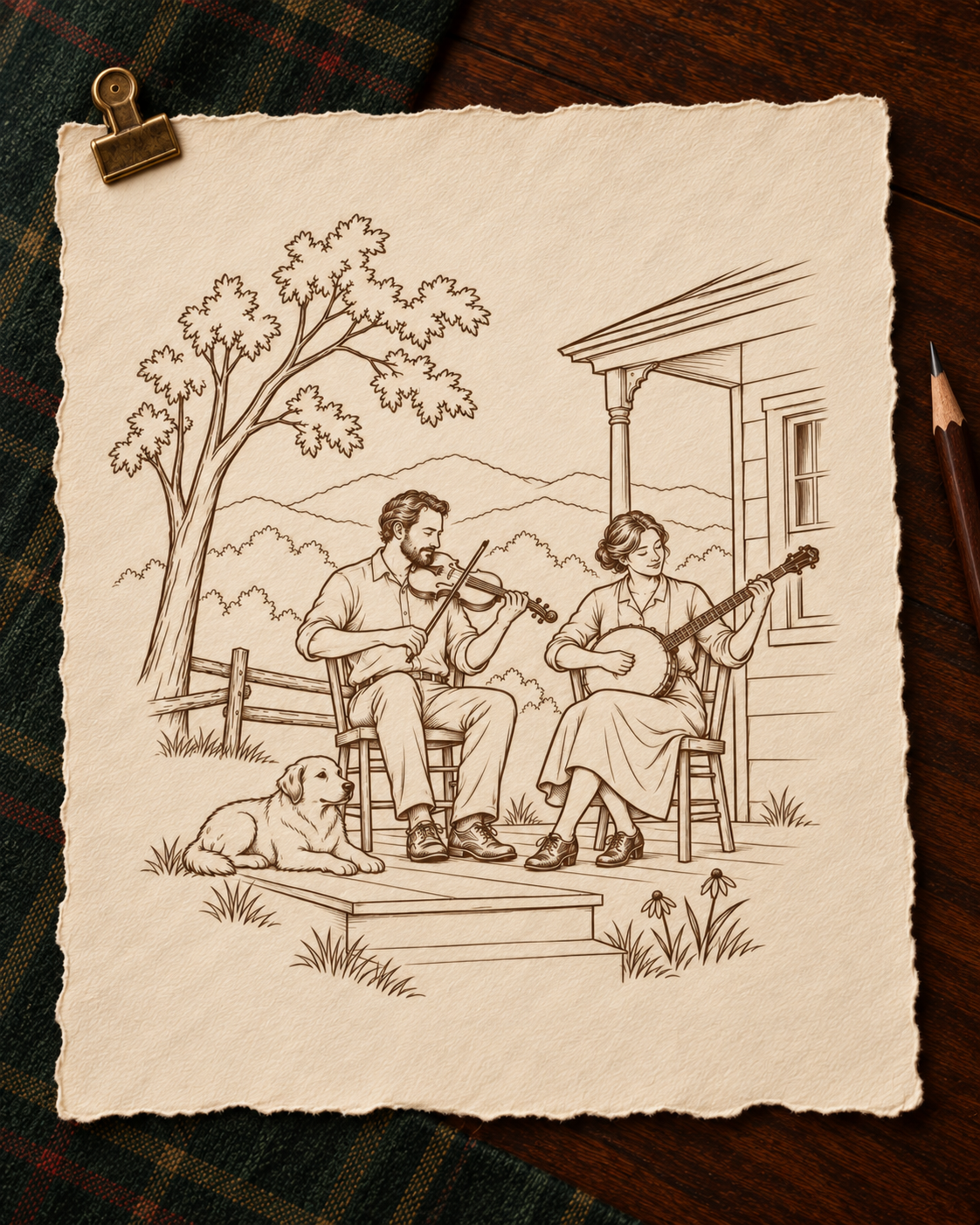 Kentucky Bluegrass Sketch