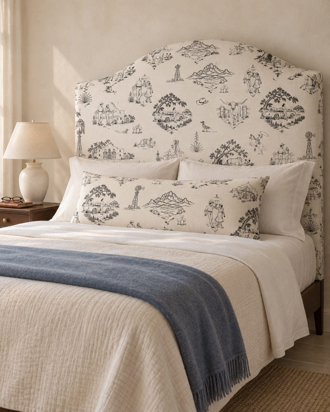 Texas Guest Room Toile Bed