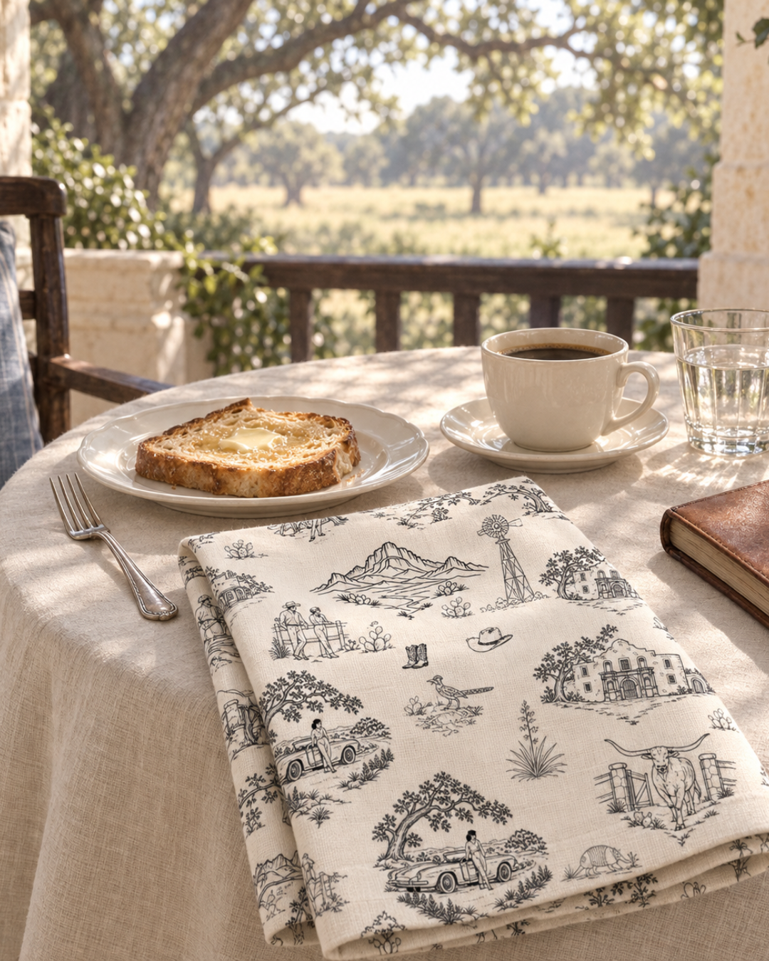 Texas Toile at Breakfast Table