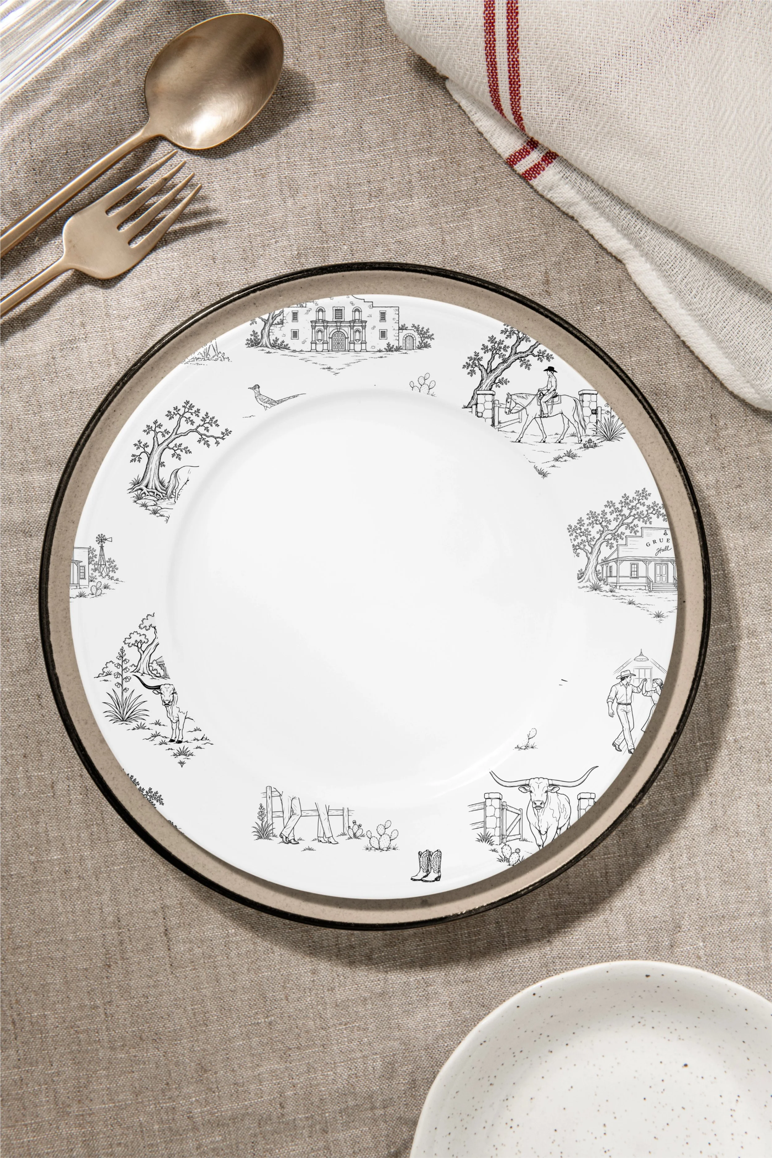 Texas Toile Plate