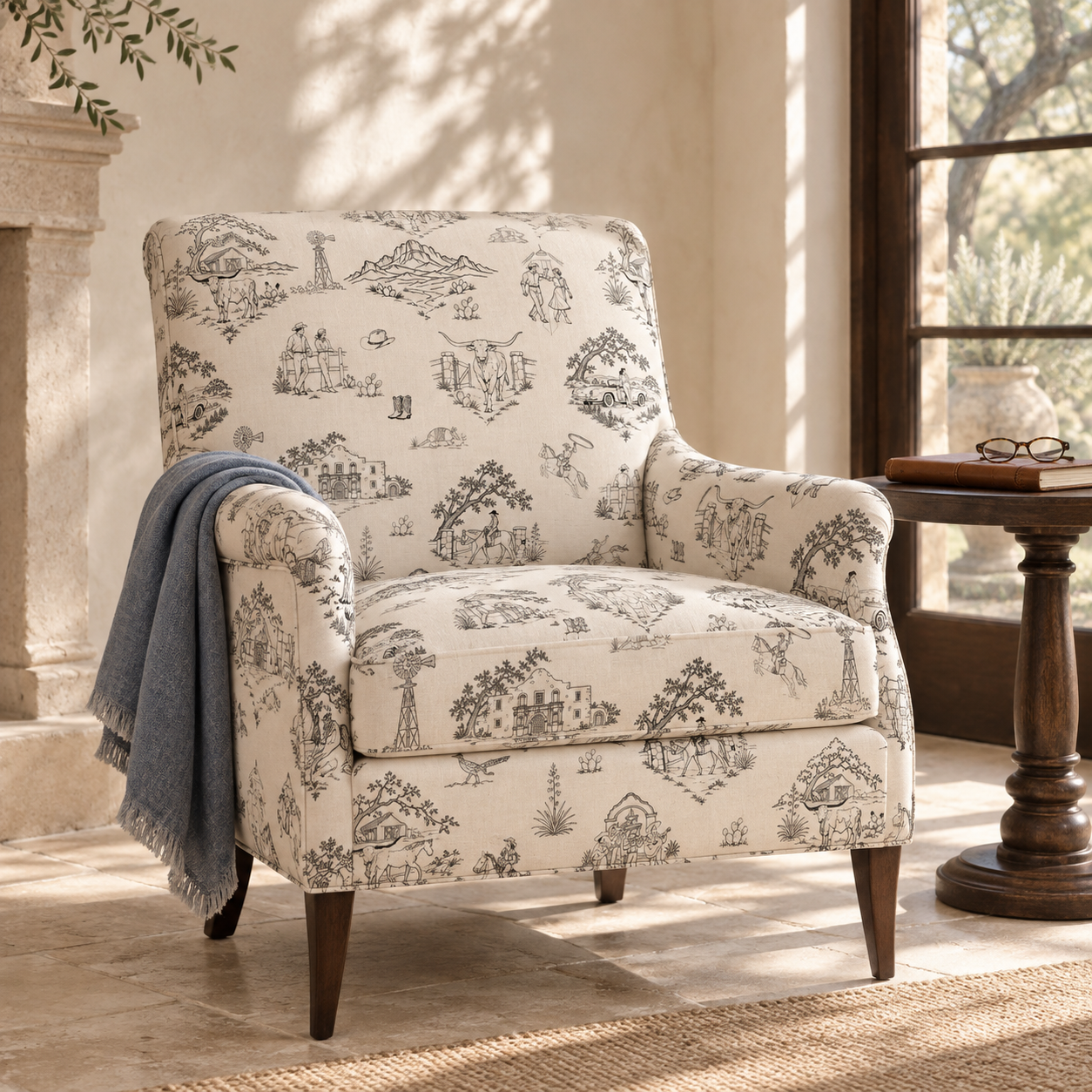 Sunlit Texas Toile Accent Chair.png