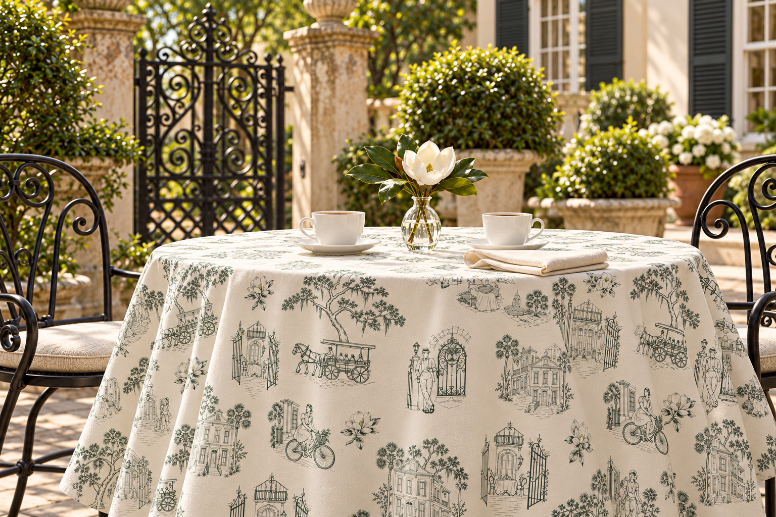The Downtown Charleston Pattern on a Beautiful Outdoor Table.png