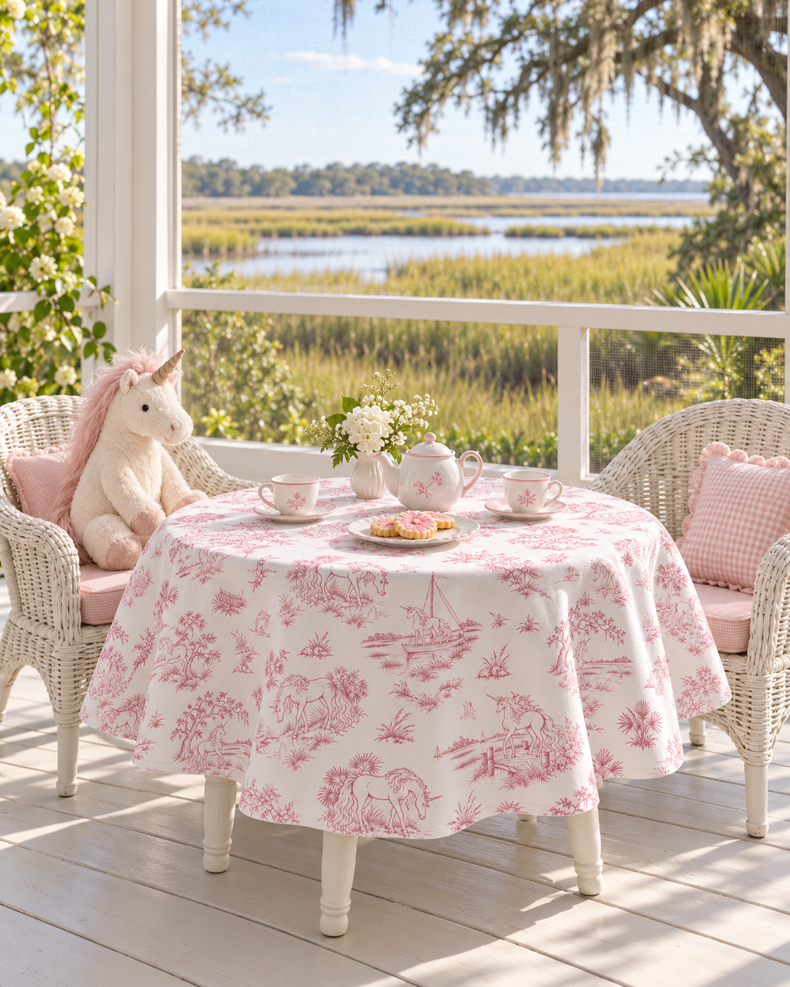 Lowcountry Unicorns Tablecloth