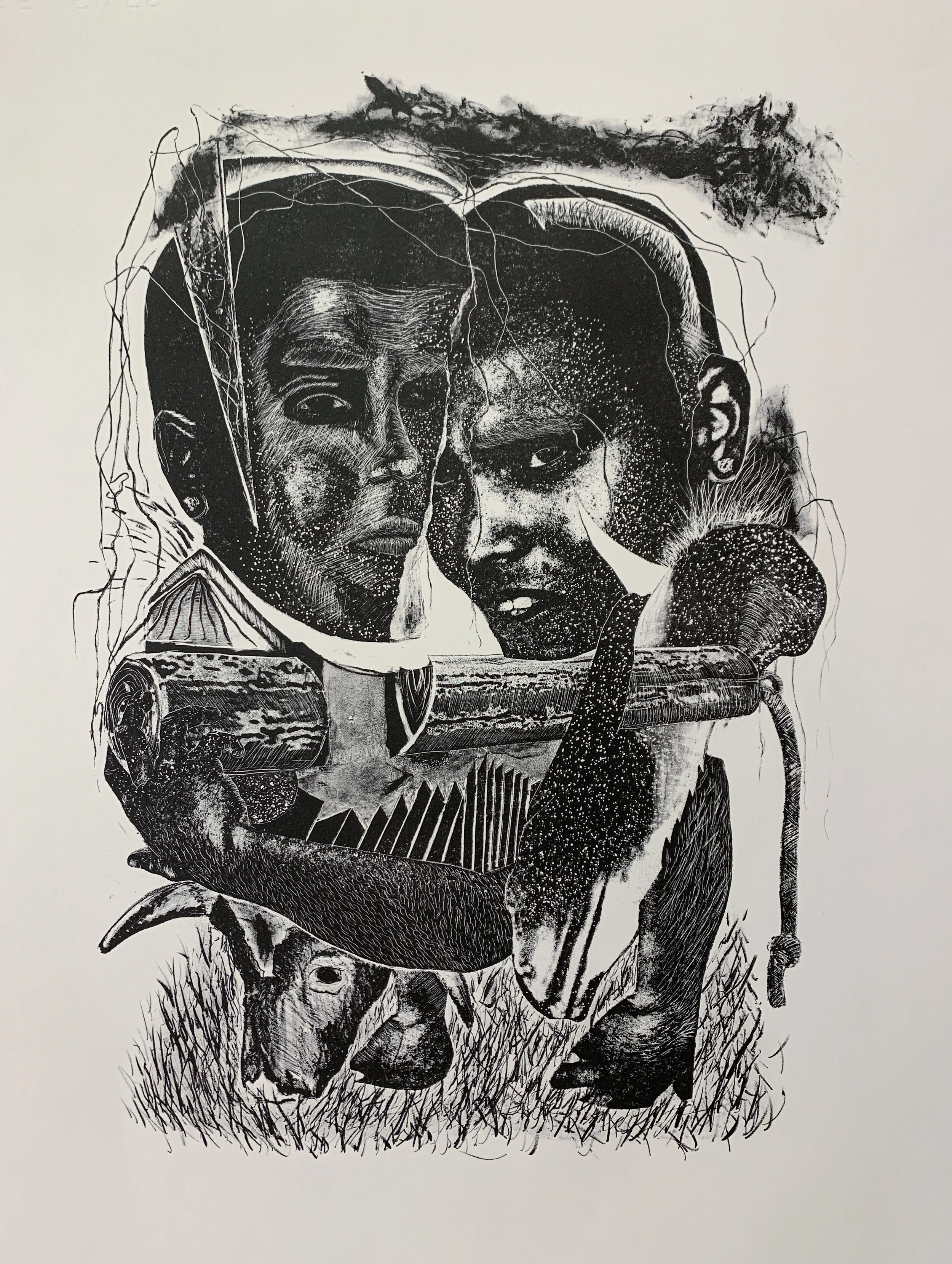   Grazer.   B/W &amp; Colour Lithography. 22x30. Each edition of 8.   