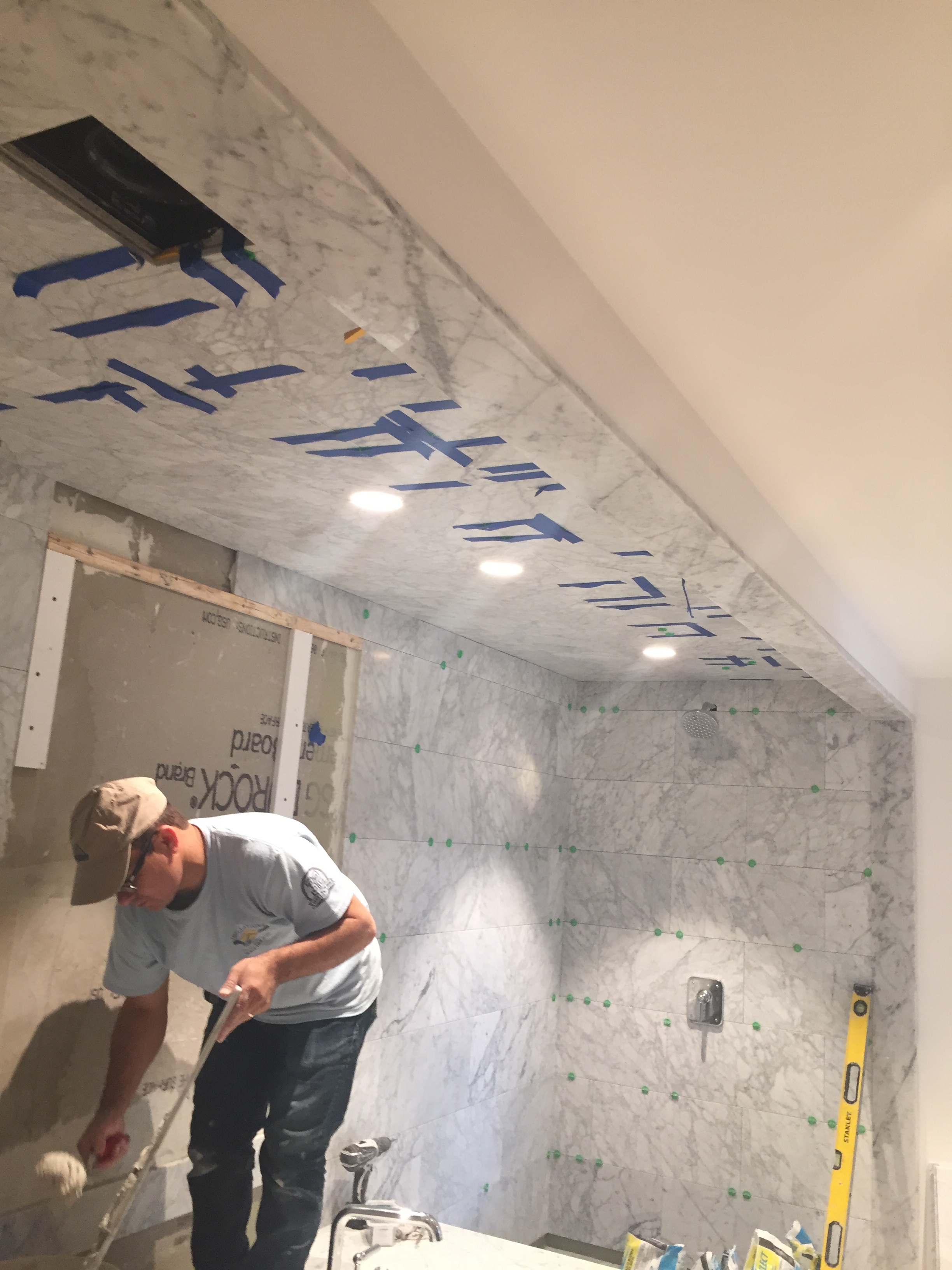 Installing Marble Tiles On Ceiling In Boston Installations Plus