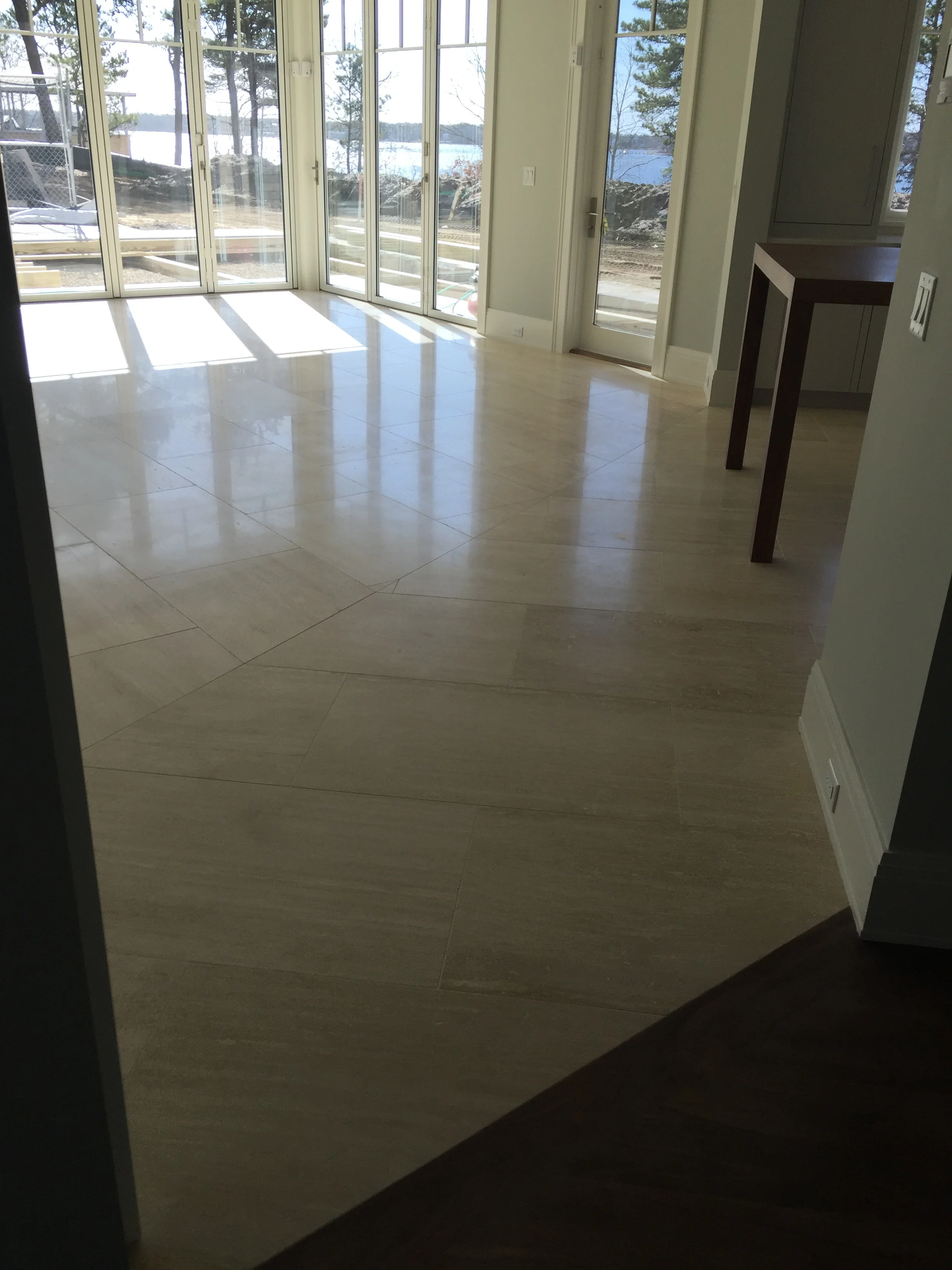 Beach House - travertine tile
