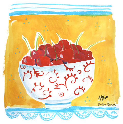 A bowl of cherries