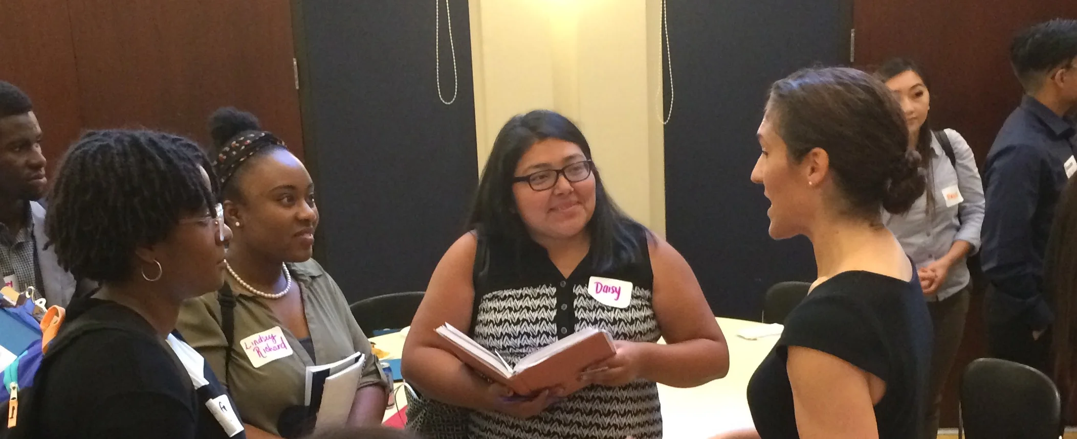 Students speaking with Dr. Ashby Wolfe , Centers for Medicare & Medicaid Services.