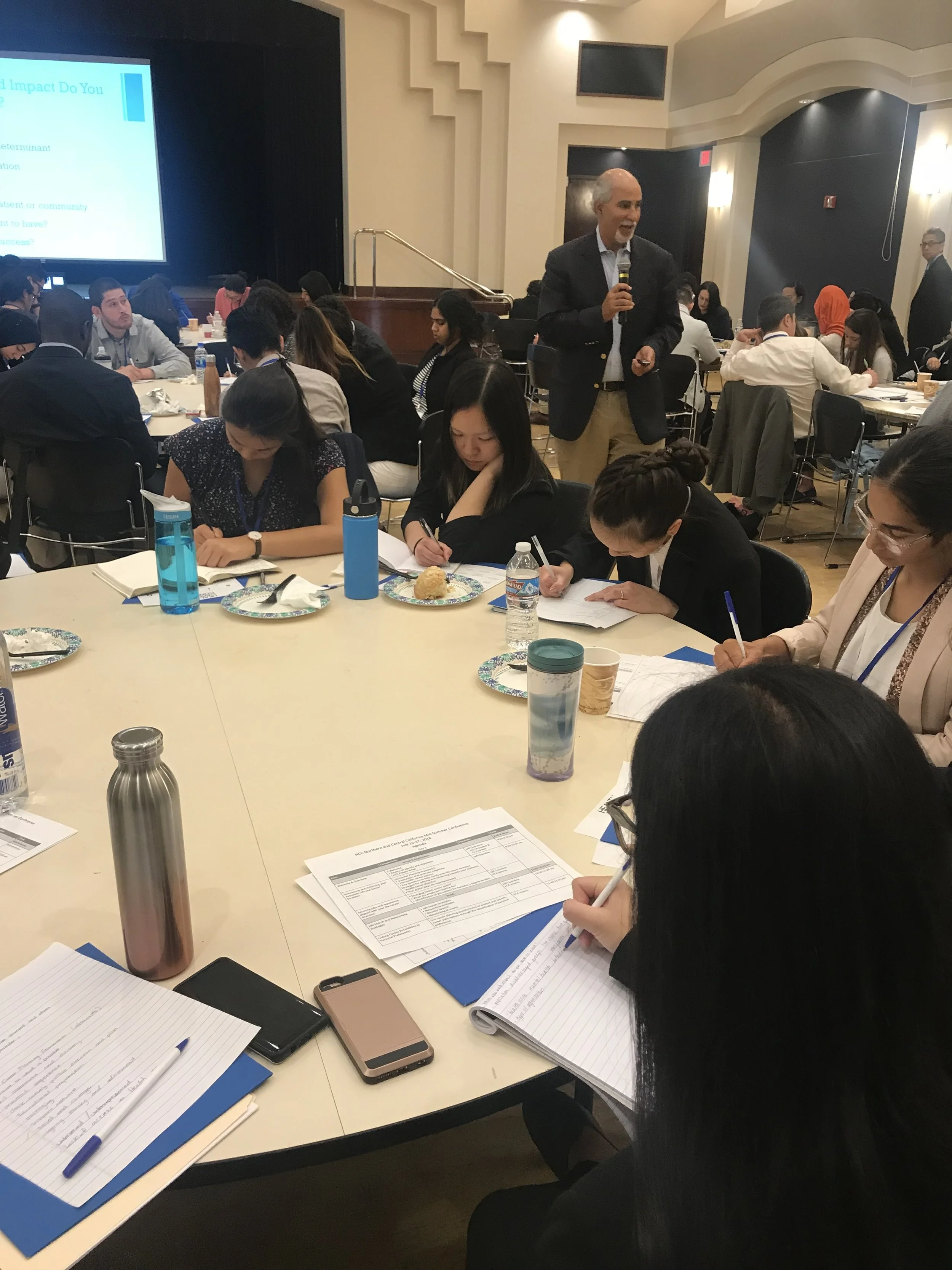 Jeff Oxendine talks to interns about the impact they can make