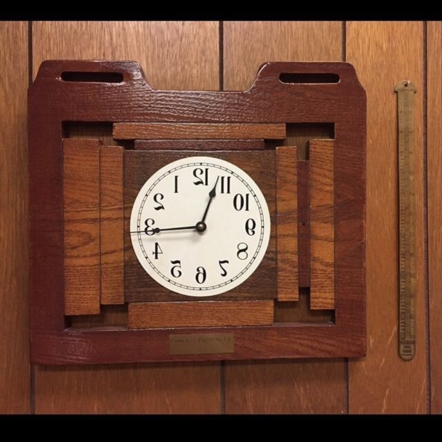 I love this clock. I wonder if it runs backwards... Anyone want to make one for me? I took this photo years back, who knows if it&rsquo;s still there. The shop had a B Kelly and a Heidelberg Superspeed.