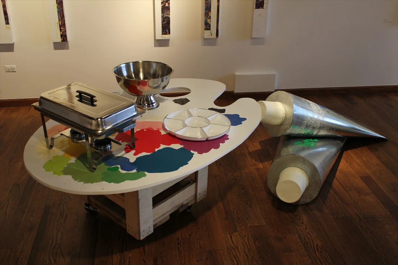 artist tools event decor sculpture - ice cube gallery event - laura phelps rogers.jpg