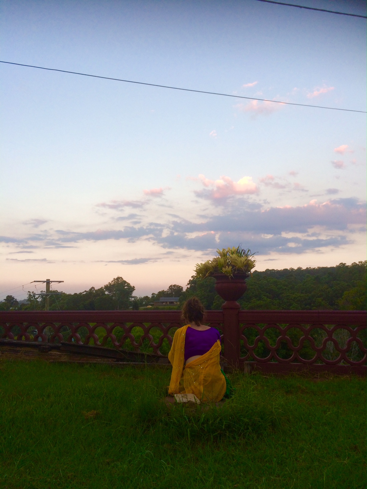 Ana taking a moment to enjoy the beautiful sunset.