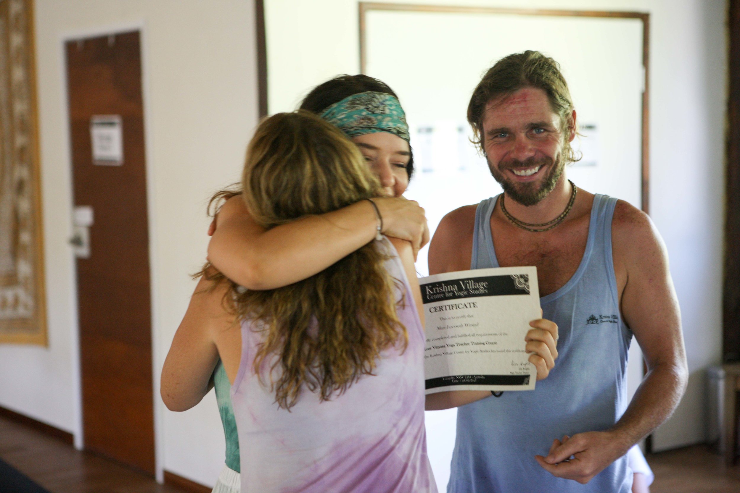 A very proud and happy moment receiving my yoga teacher certificate. 
