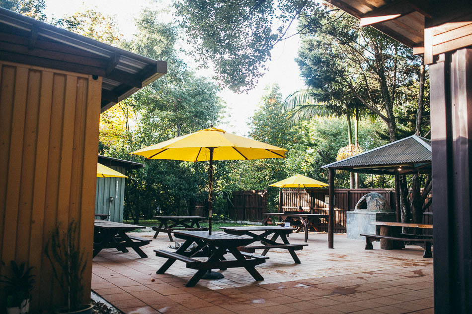 The Krishna Village kitchen before the hungry crowds arrive...