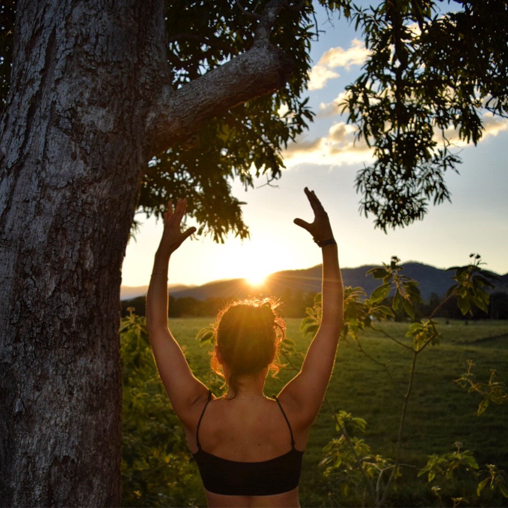 Saskia is at one with nature
