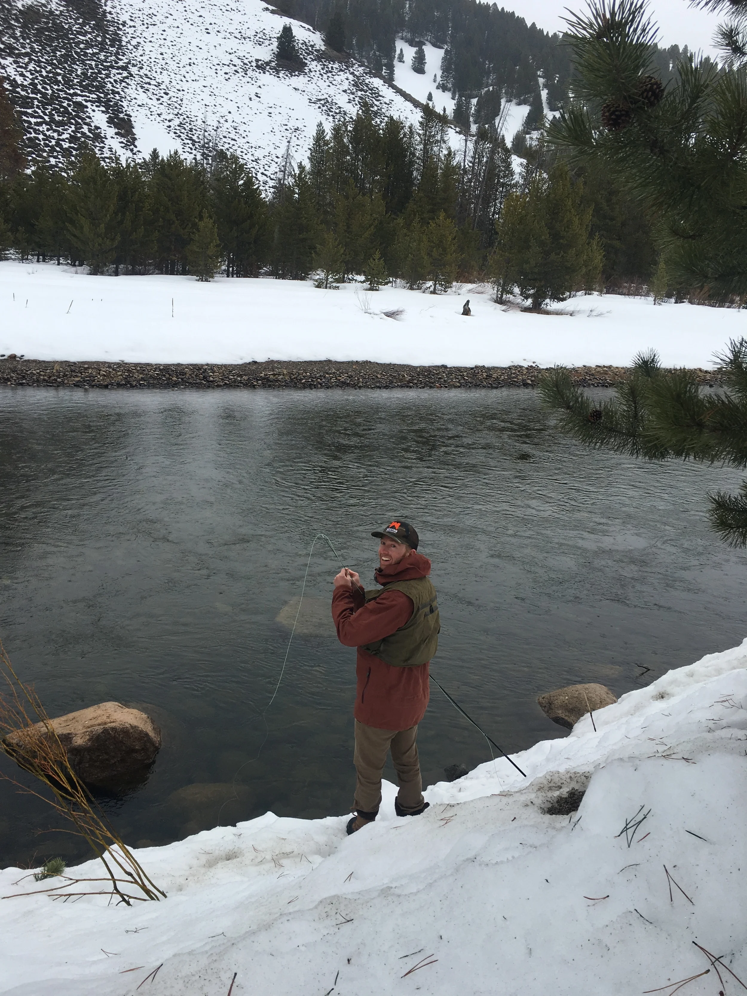 Photo: Brian finding the right dry fly nymph set-up Photo: Zach Husted