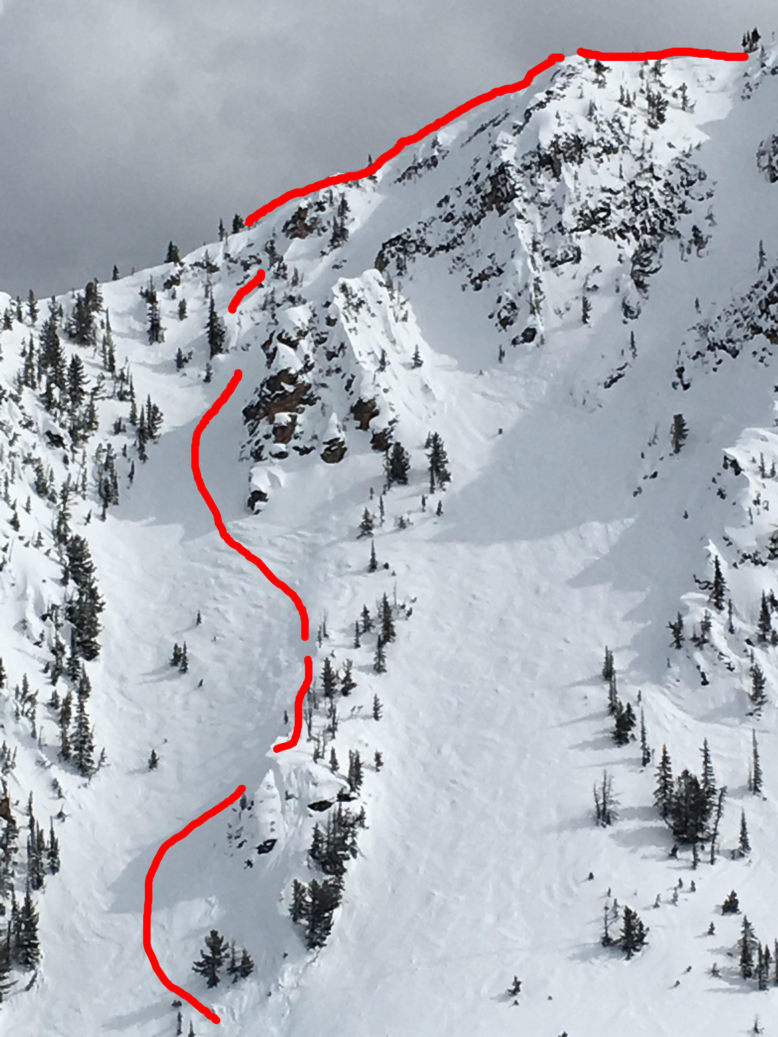 Zach Husted's Qualifier run down Terminator 1 North Face "Truth and Dare". Photo: Zach Husted