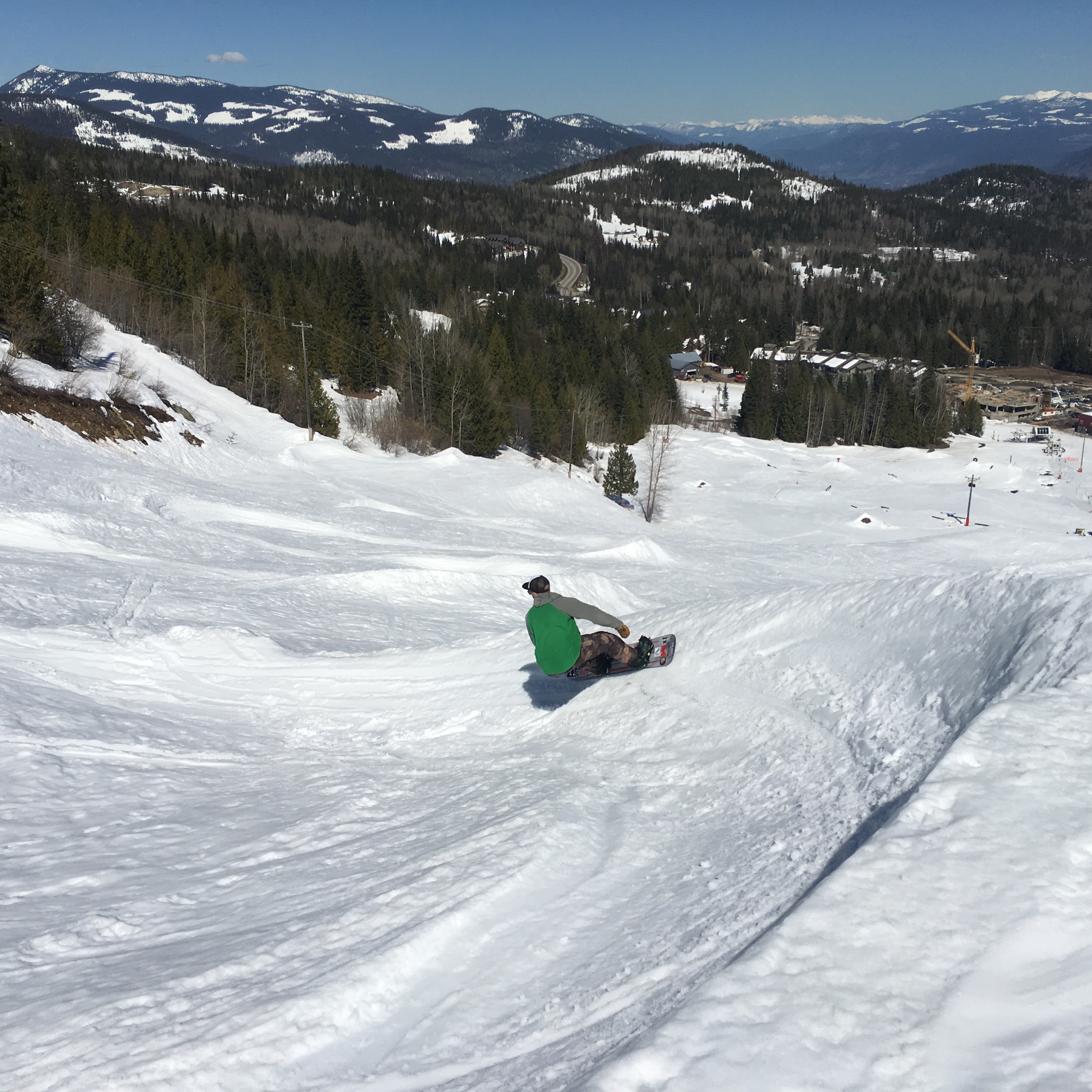 Brian smashing down the banked slalom at Red Mountain Resort Photo: Zach