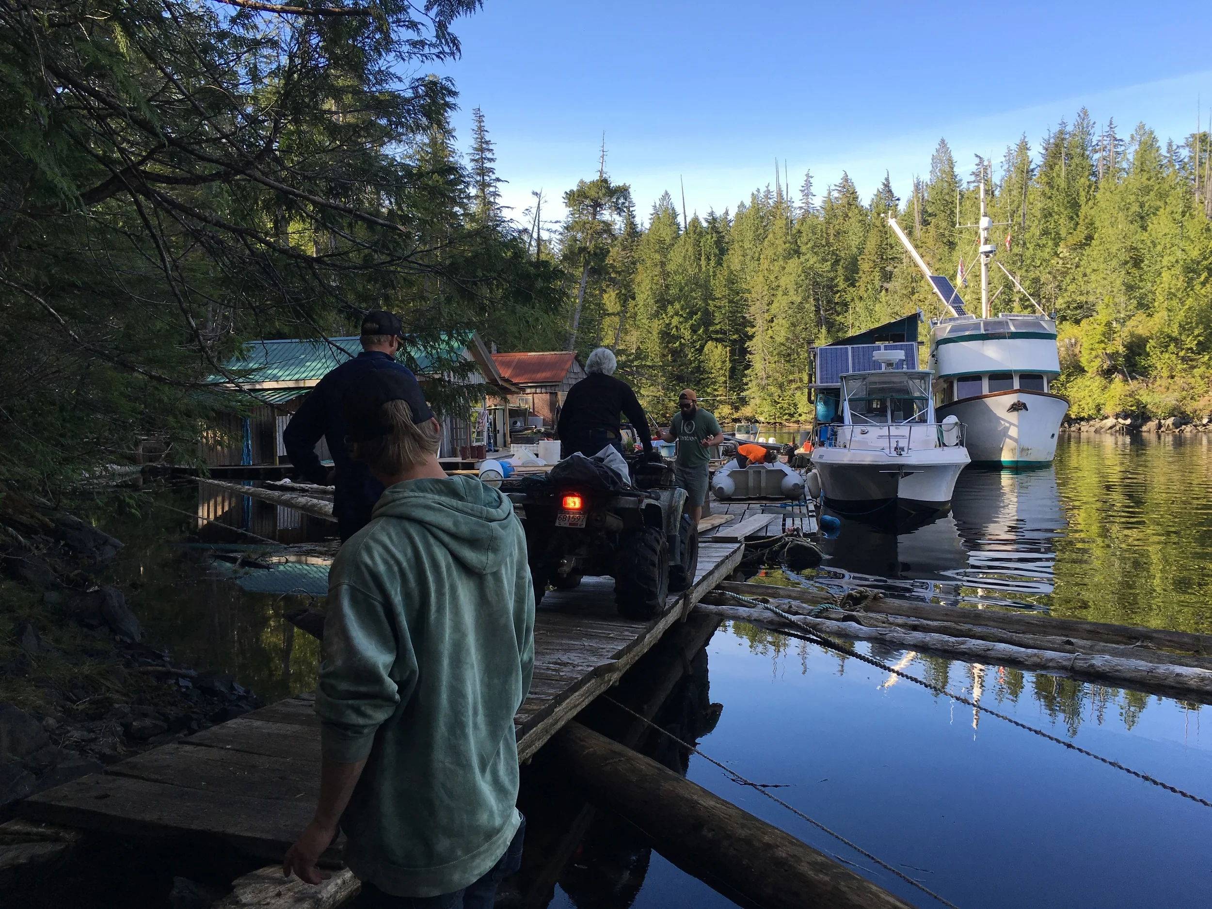 Loading up the quads along a very skinny bridge. Photo: Zach