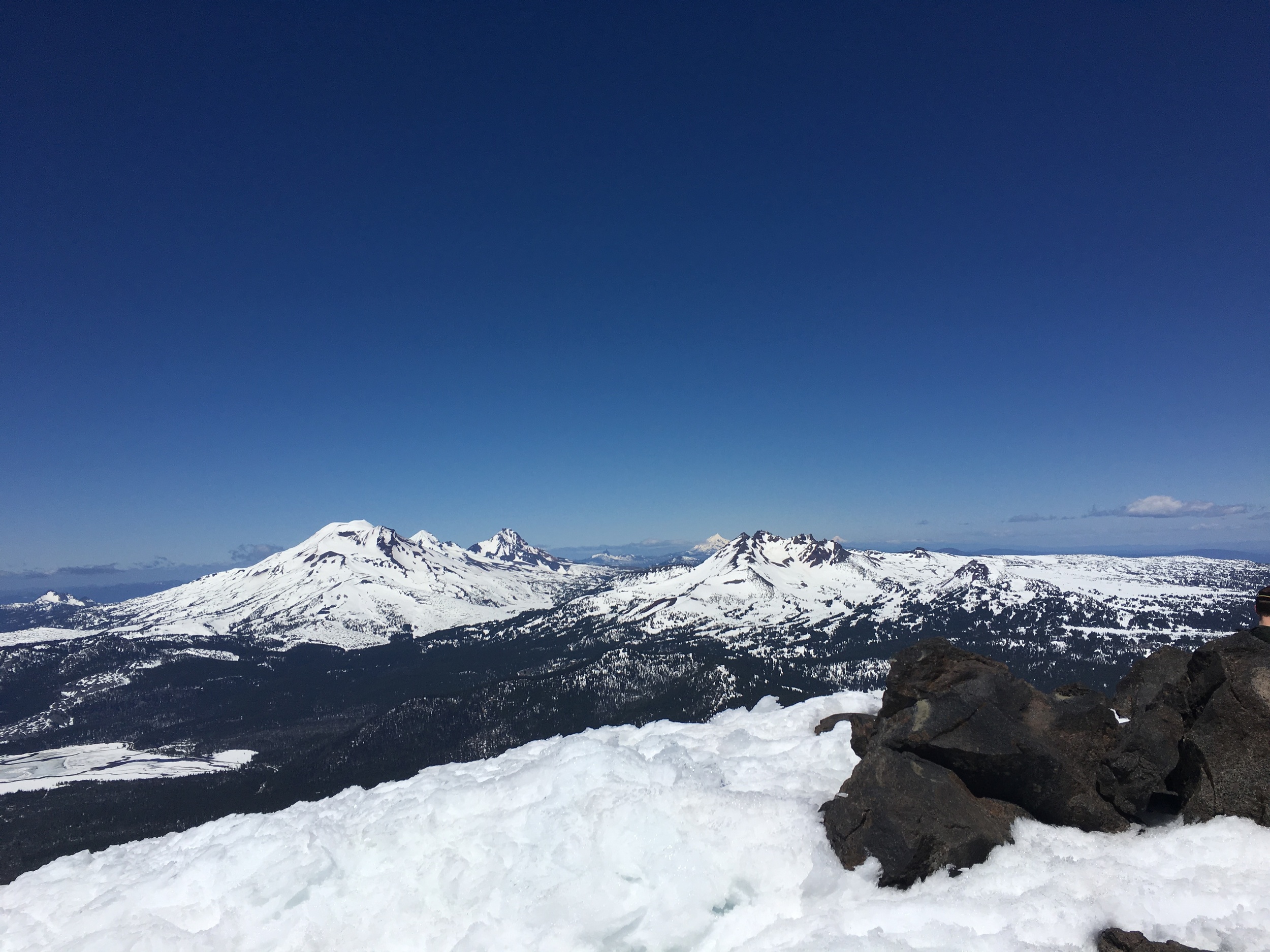 Summit of Mount Bachelor looking North at the Three Sisters Photo:Zach Husted