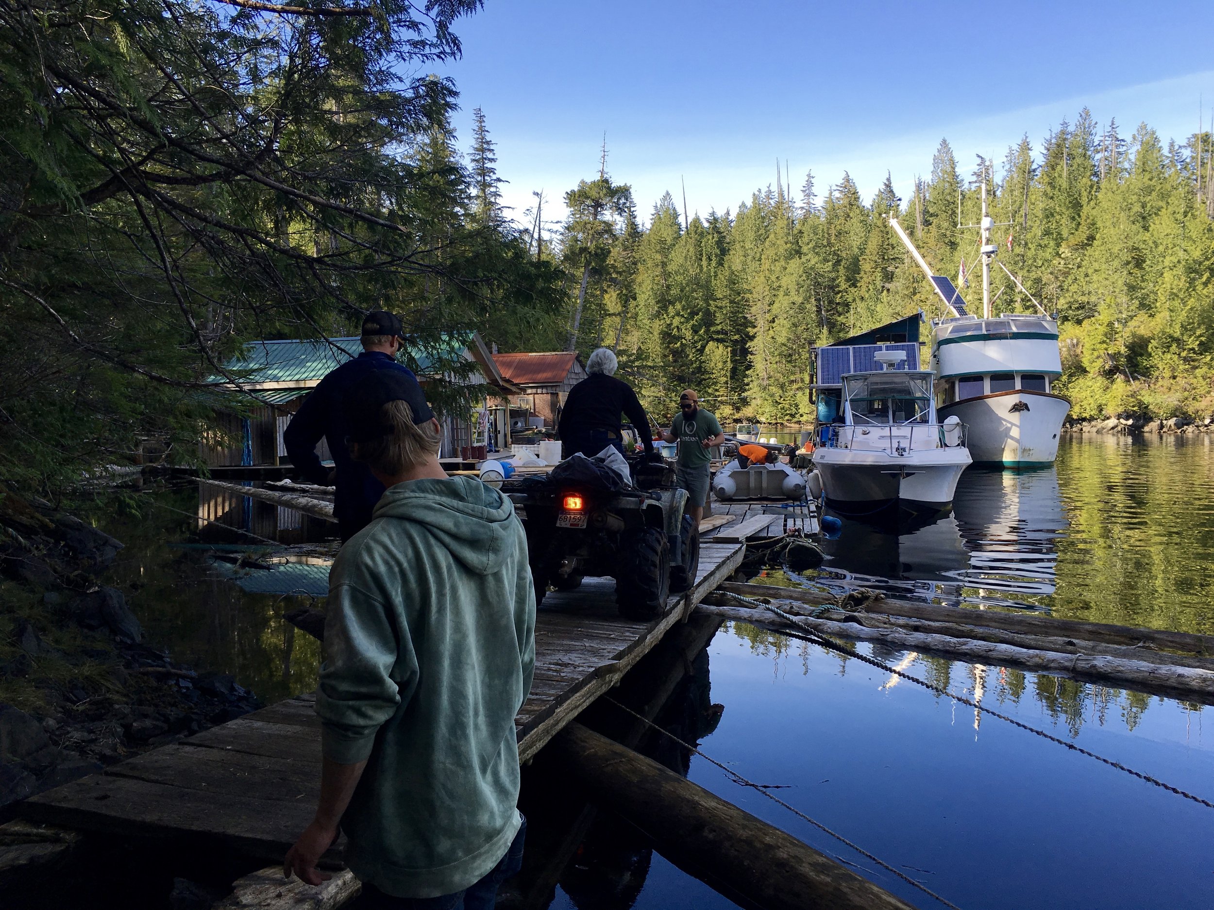 Loading up the quads along a very skinny bridge. Photo: Zach Husted