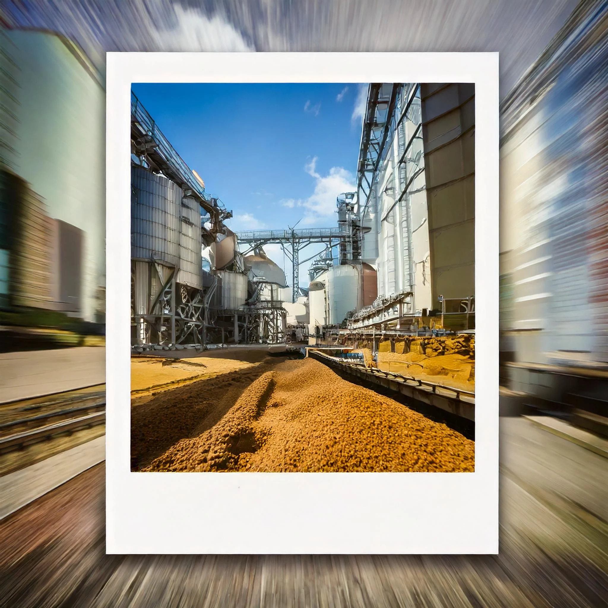 Firefly white polaroid photo specialty phosphates manufacturing, blurry background 76674.jpg