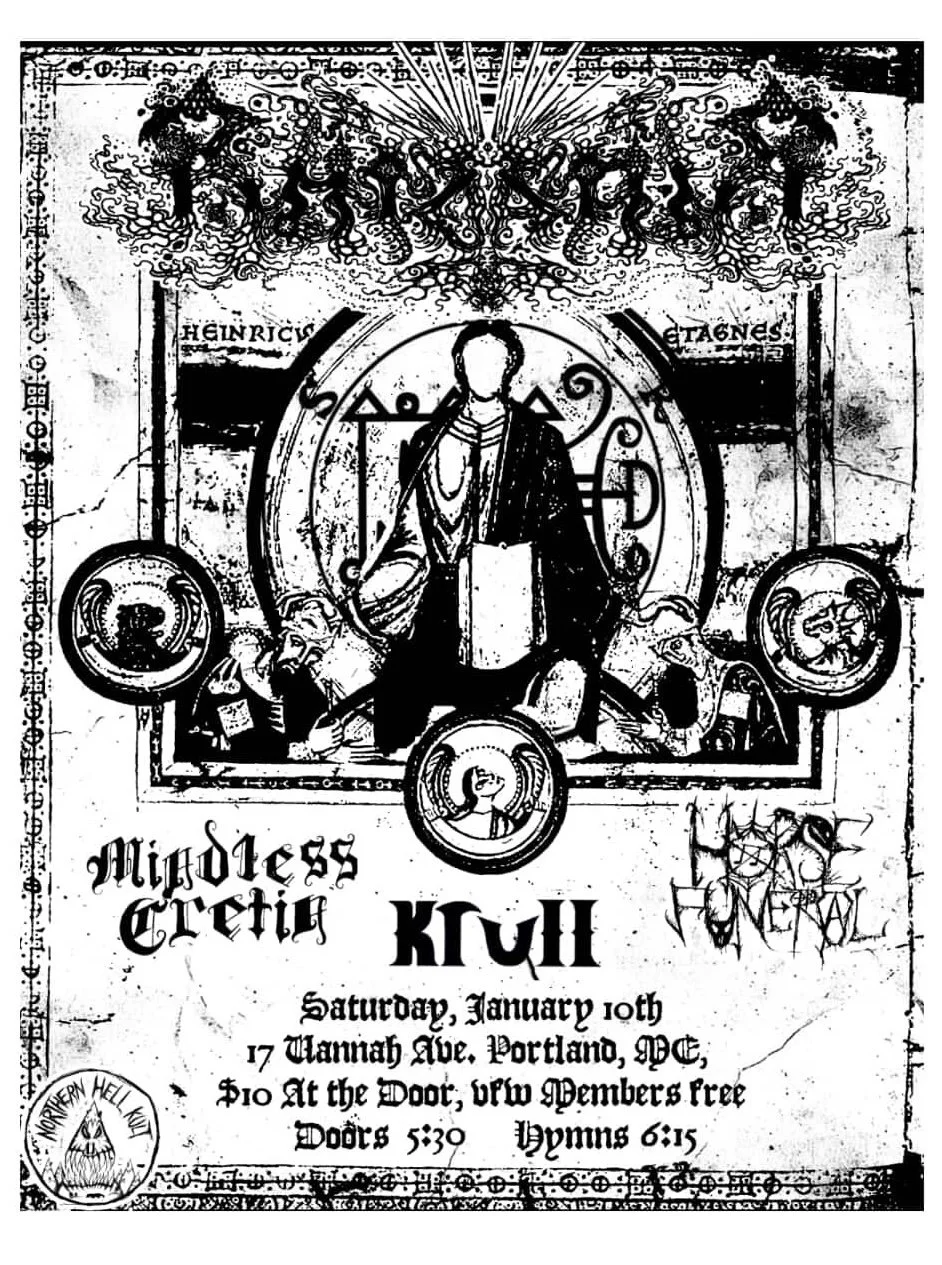 RHIZARIA / HORSE FUNERAL / MINDLESS CRETIN / KRULL