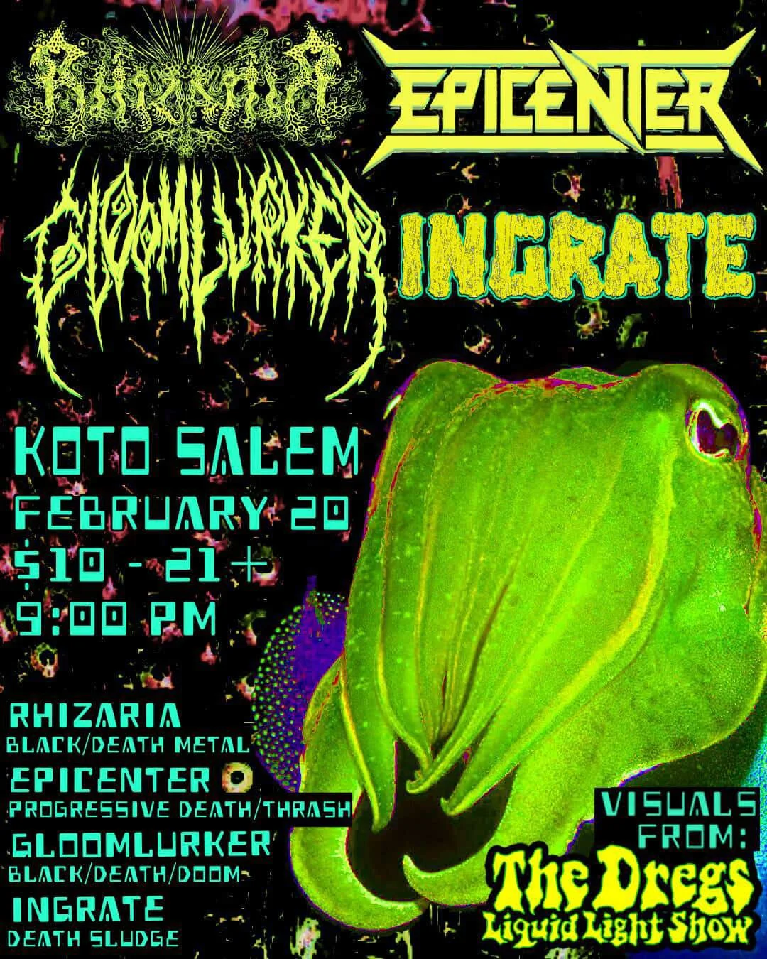 EPICENTER / GLOOMLURKER / RHIZARIA / INGRATE