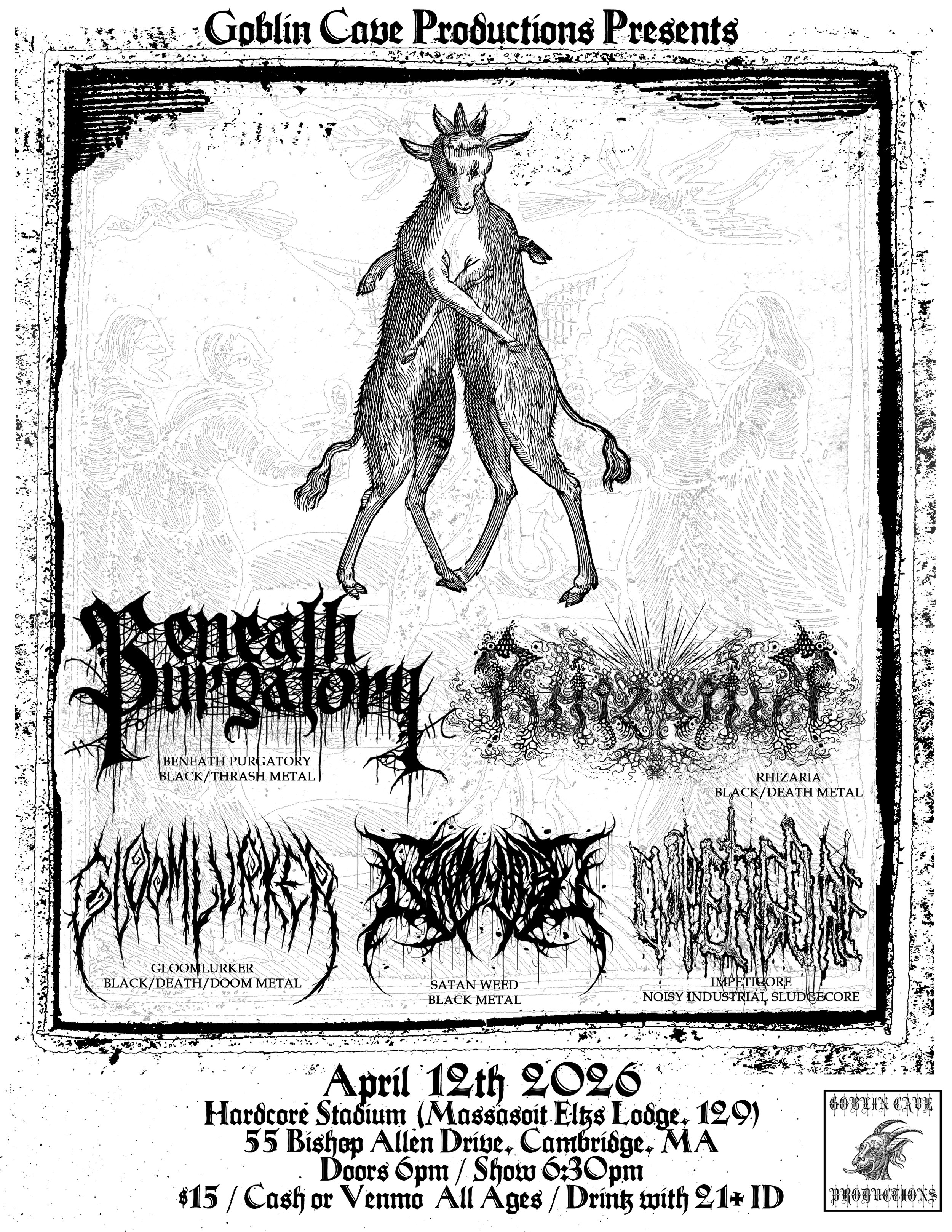BENEATH PURGATORY / RHIZARIA / GLOOMLURKER / SATAN WEED / IMPETIGORE