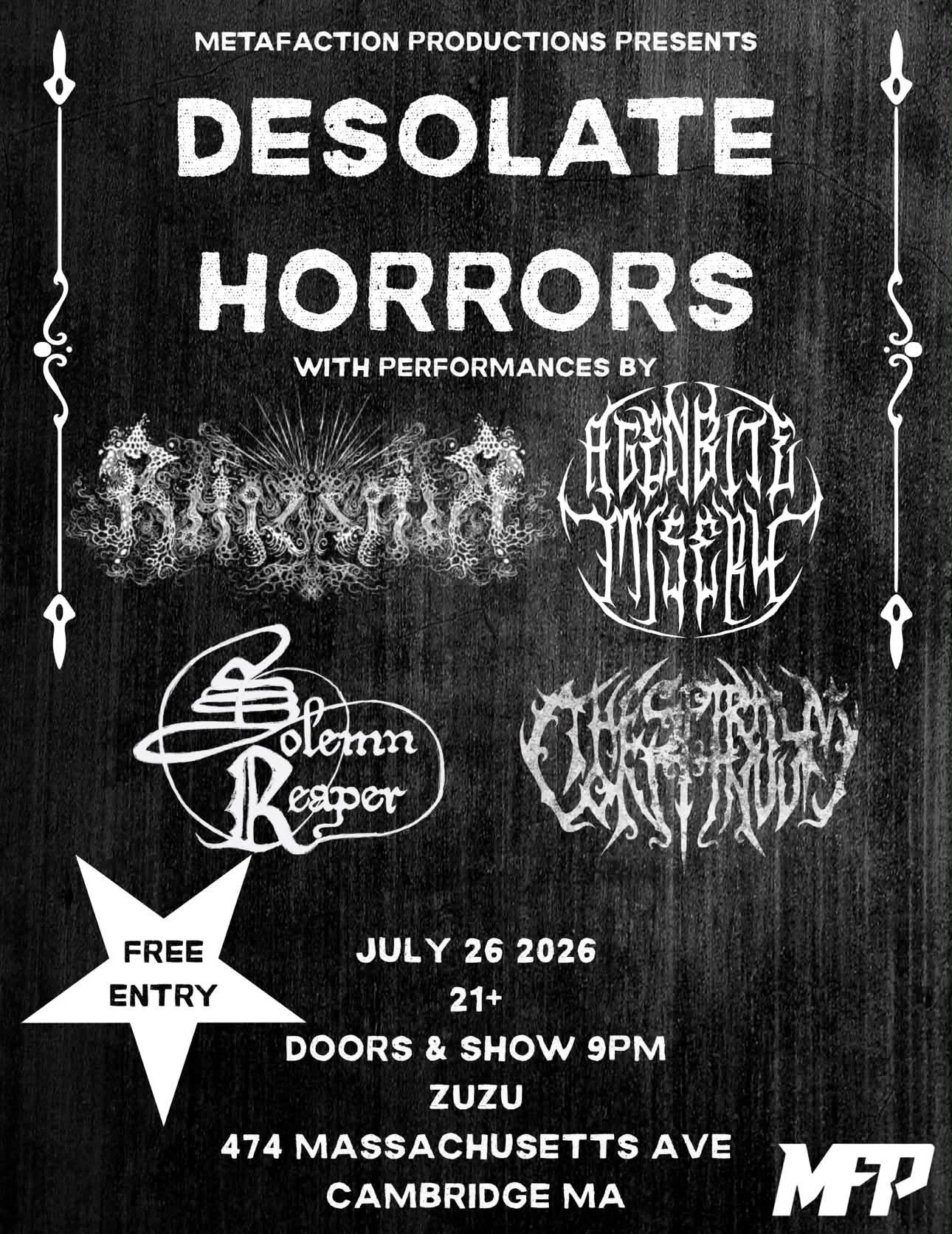 SOLEMN REAPER / AGENBITE MISERY / RHIZARIA / THE SPIRAL CONTINUUM