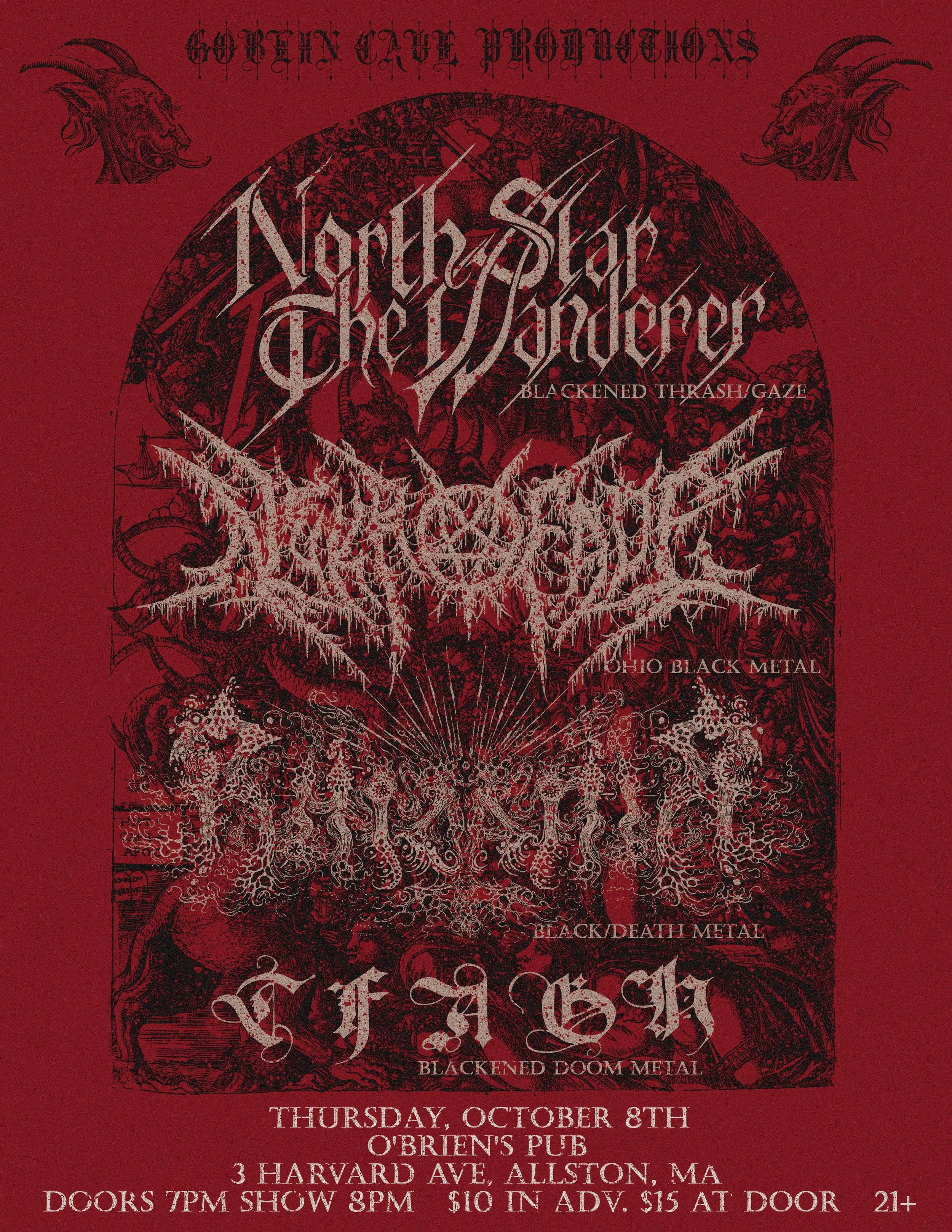 NORTH STAR THE WANDERER / NEKROFADE / RHIZARIA / TEARS FROM A GRIEVING HEART