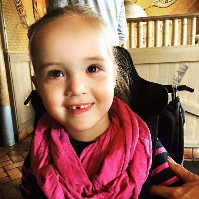 MEET OLIVIA! &bull; &quot;Olivia was diagnosed at 6 months of age with Canavan and at the time, we did not know what to expect.  She does have an atypical case of Canavan in that she can walk in a walker and stand with a stander, do minimal sign lang