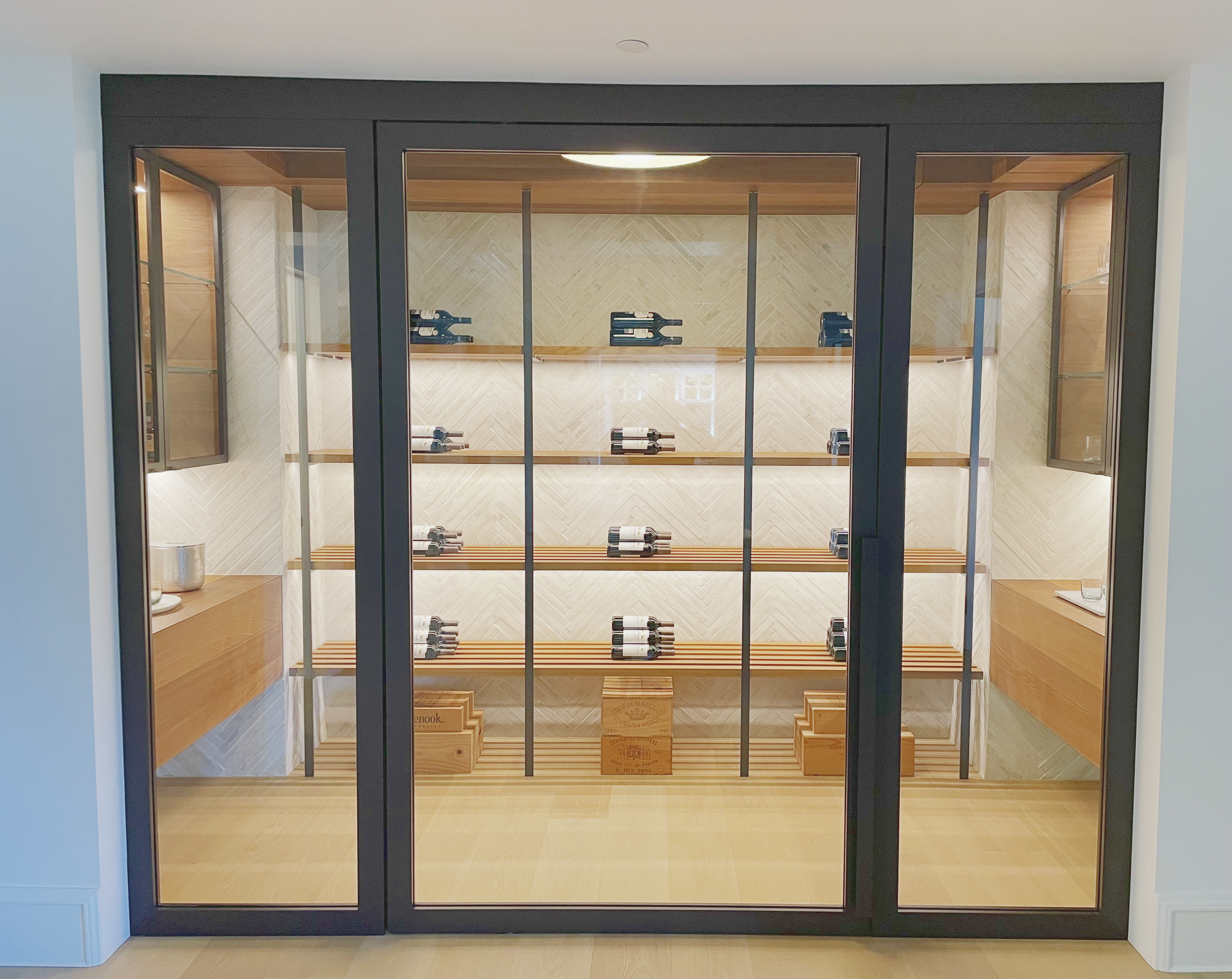 Wine Cellar Entryway Doors and Casing