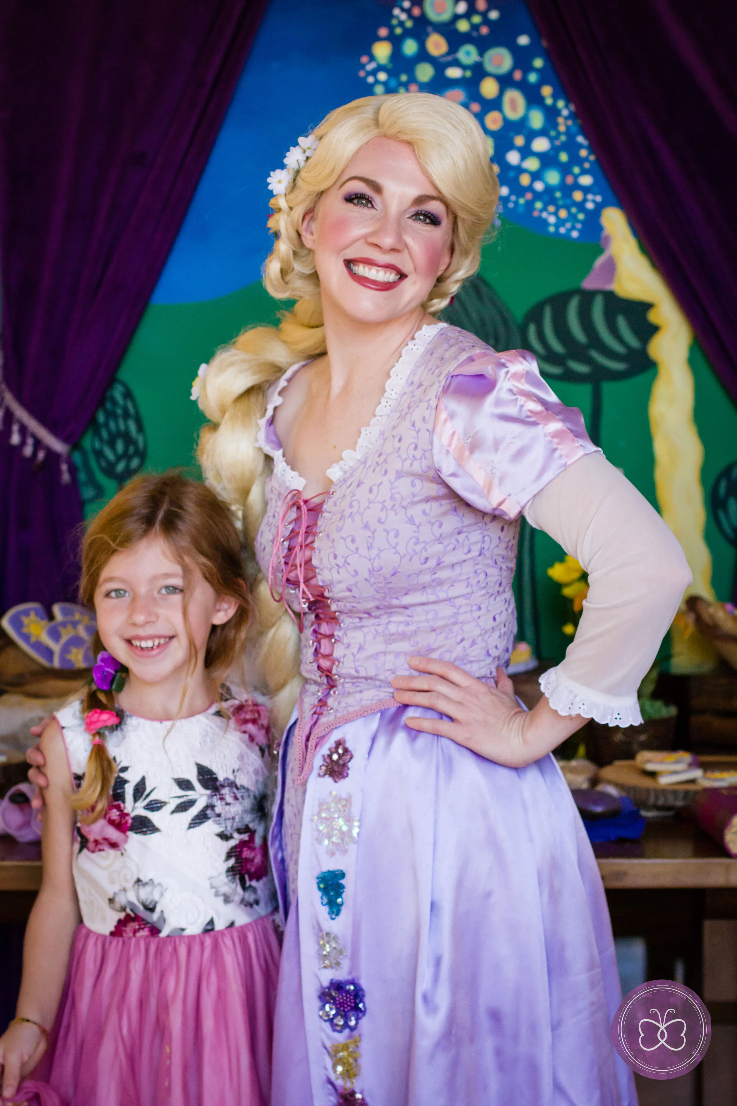 Tangled Events Lila's Rustic Tangled Party — Papillons Entertainment + Events