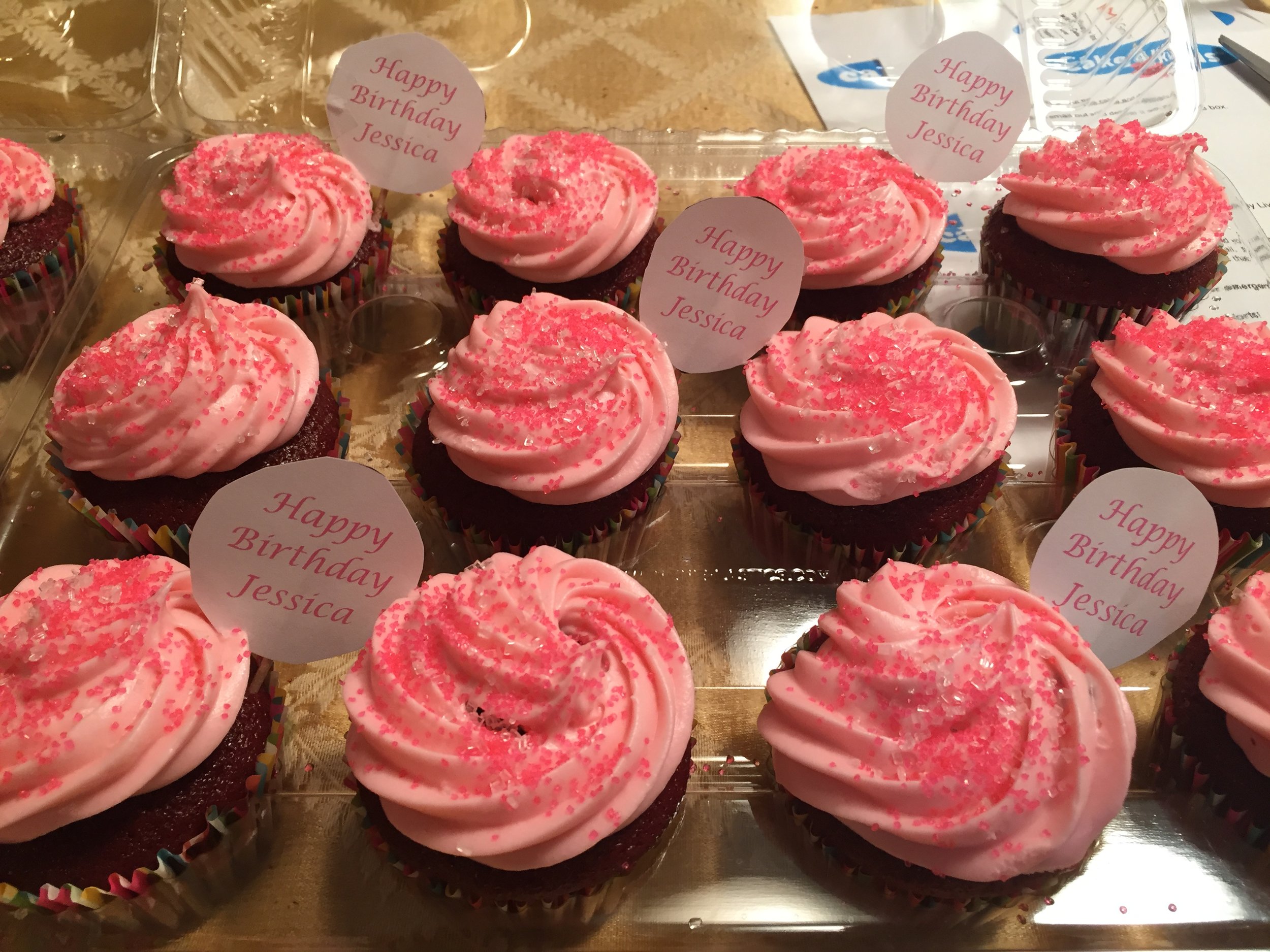 Pink sparkly cupcakes.JPG